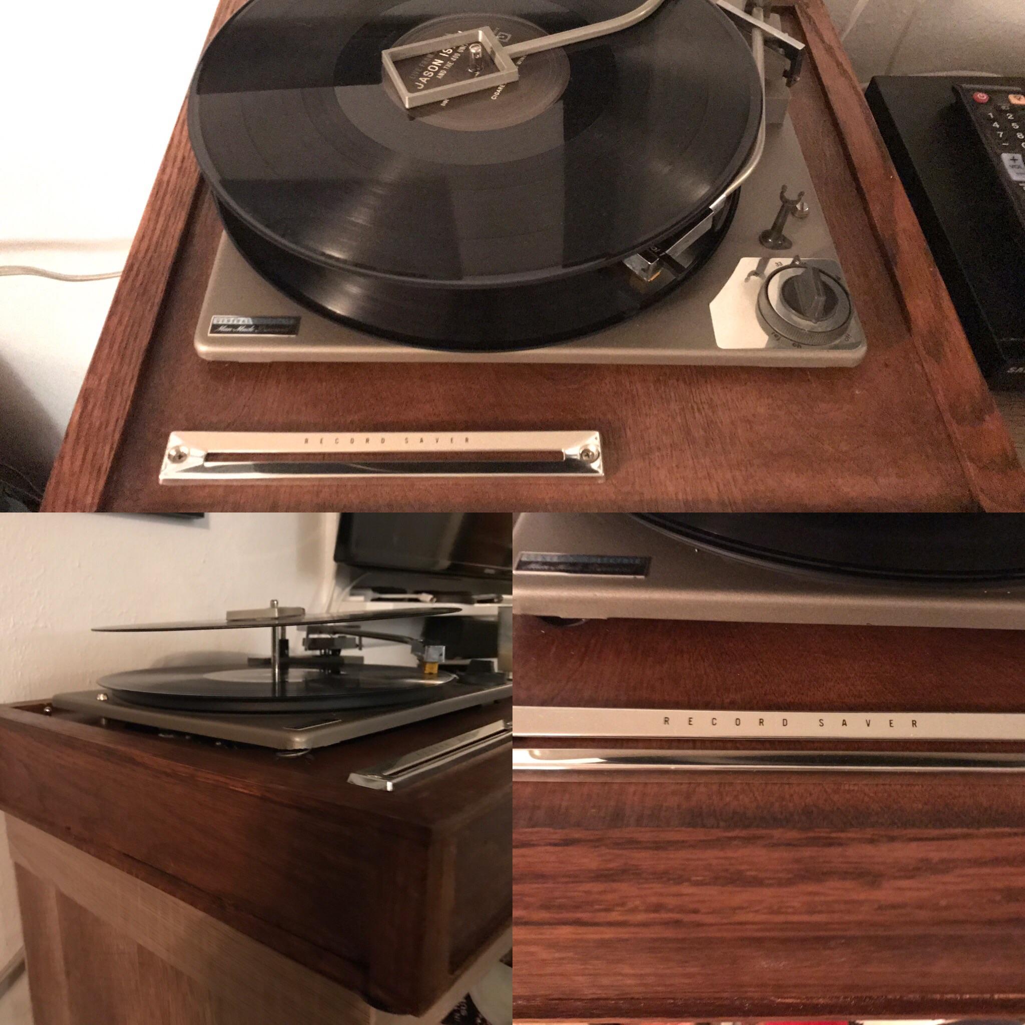 Made this box for an old GE record player, sounds pretty good! r/woodworking