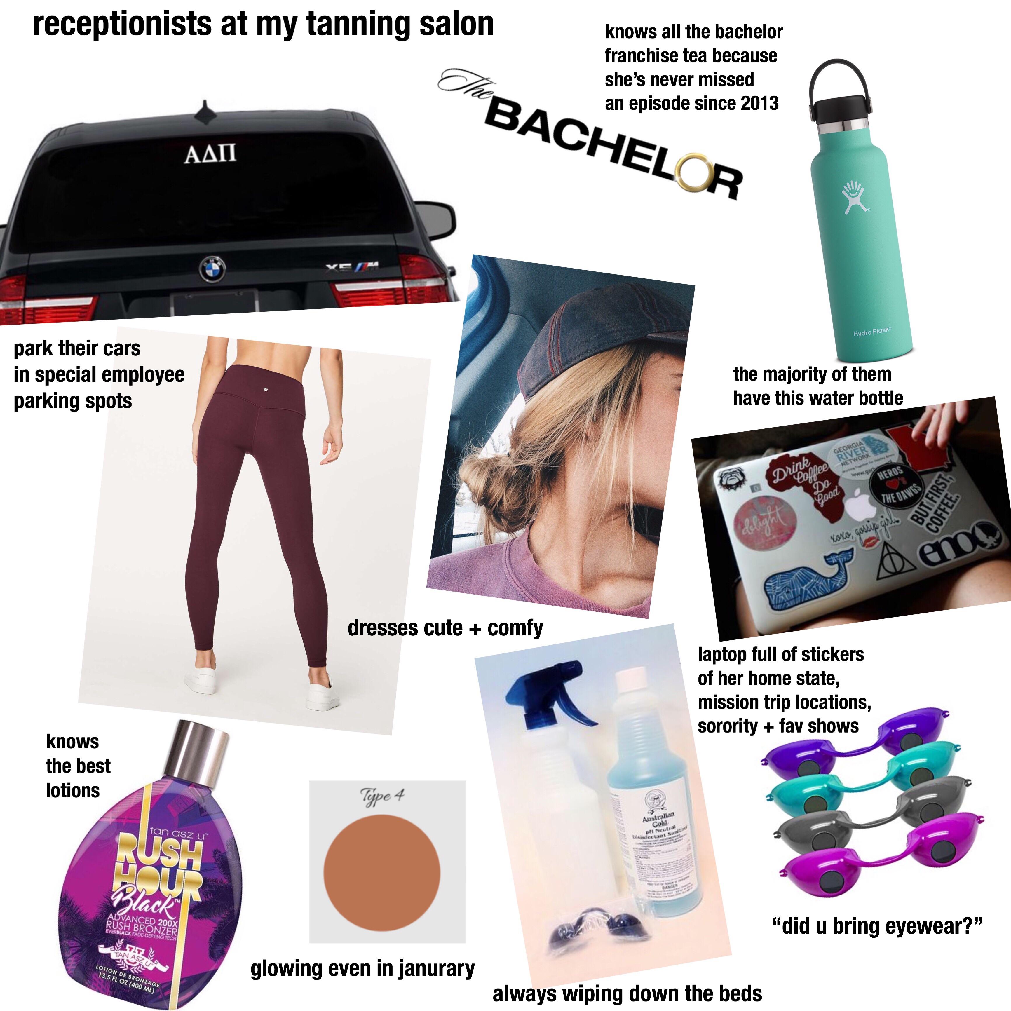 girls that work at my tanning salon starter pack r/starterpacks