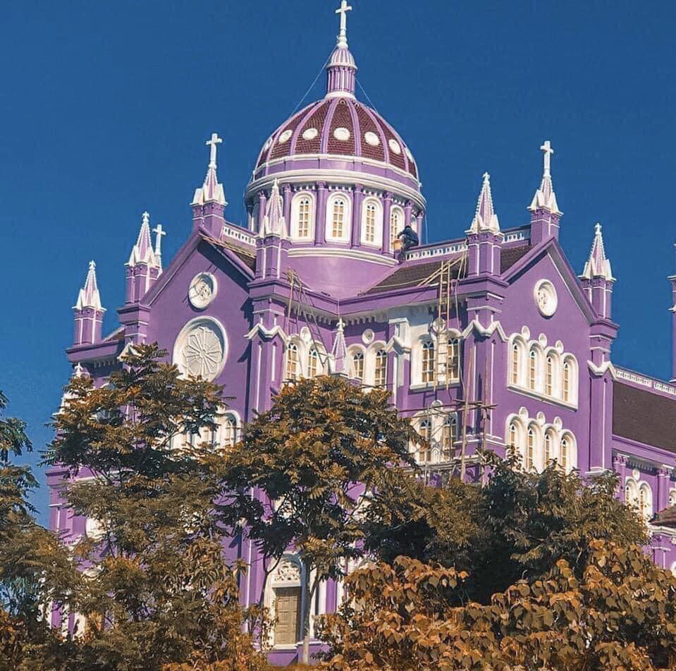 A purple church in Vietnam r/pics