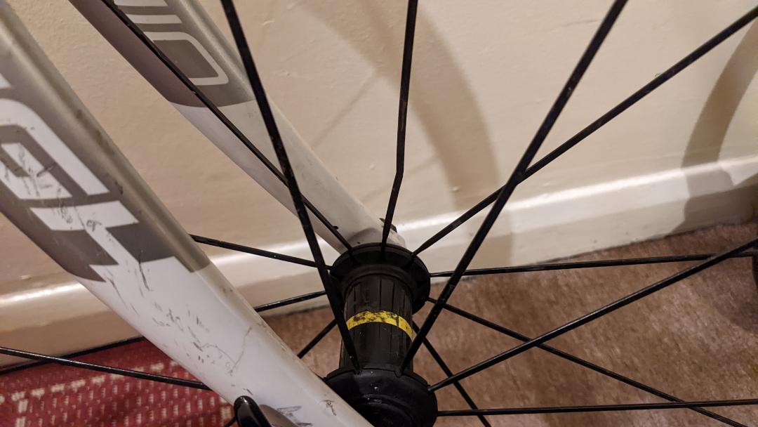 I've been fixing up this bike and noticed the front wheel has a bent