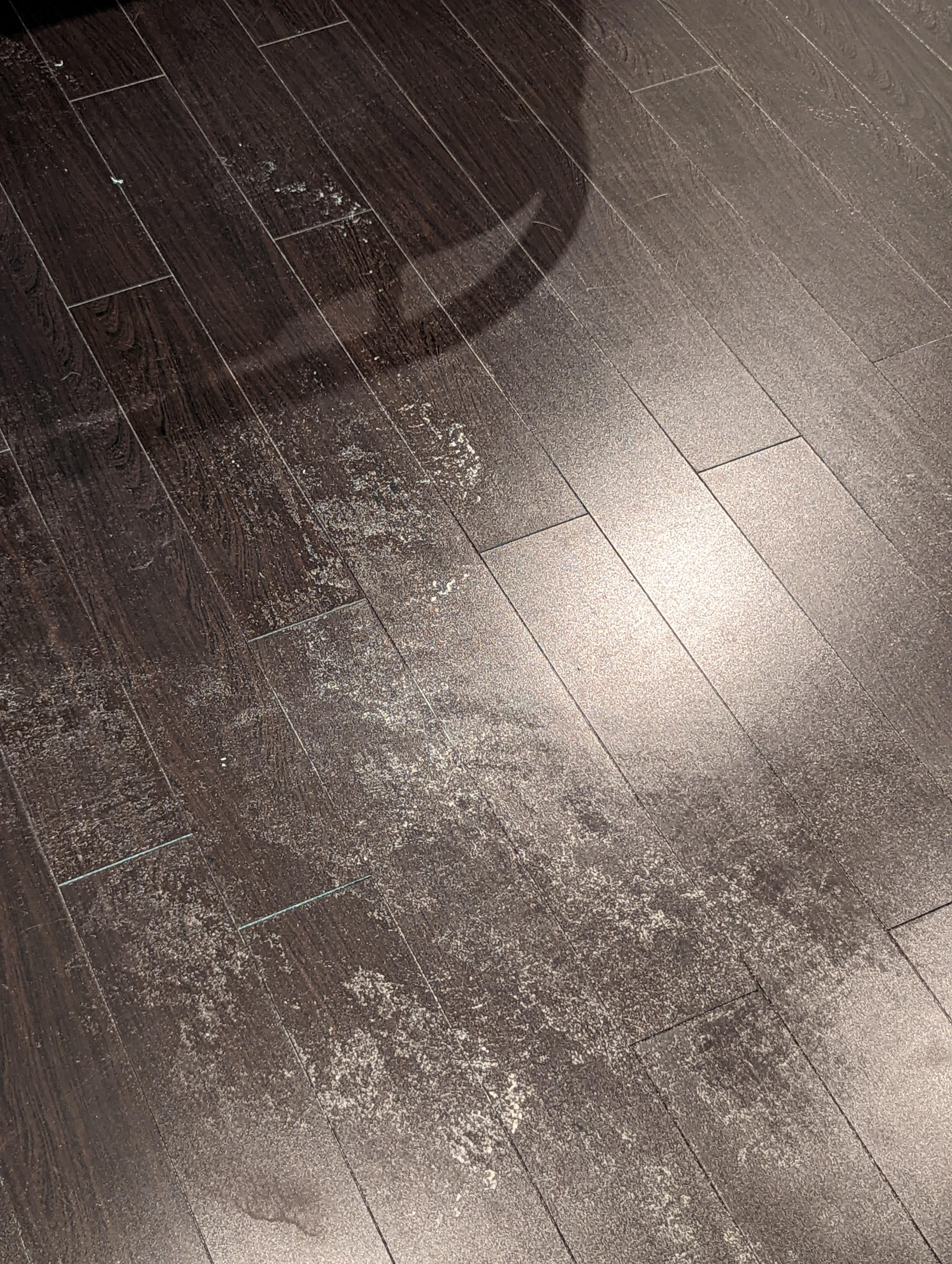 Just mopped my floor in new apartment, when it dried weird white spots