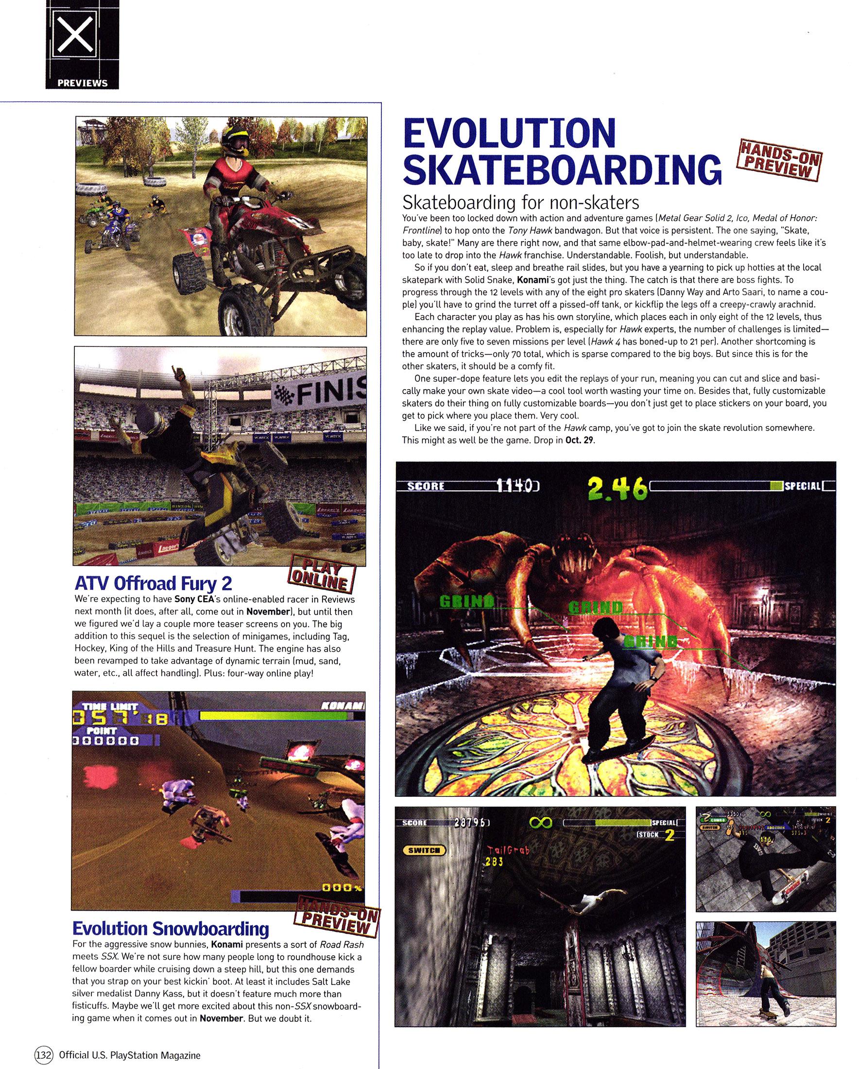 ATV Offroad Fury 2 / Evolution Snowboarding / Evolution Skateboarding