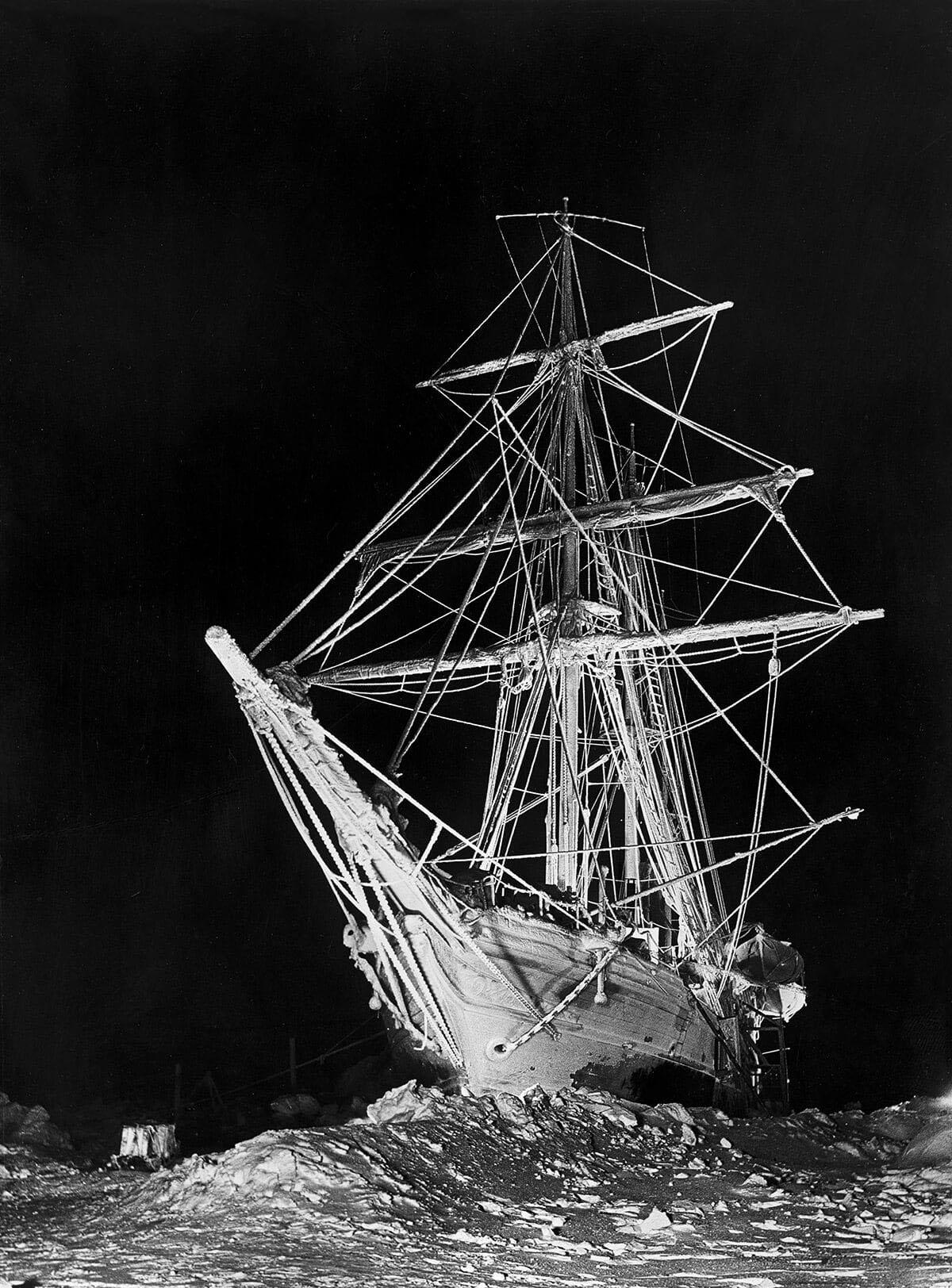 Shackleton's ship (called endurance) during the imperial expedition to