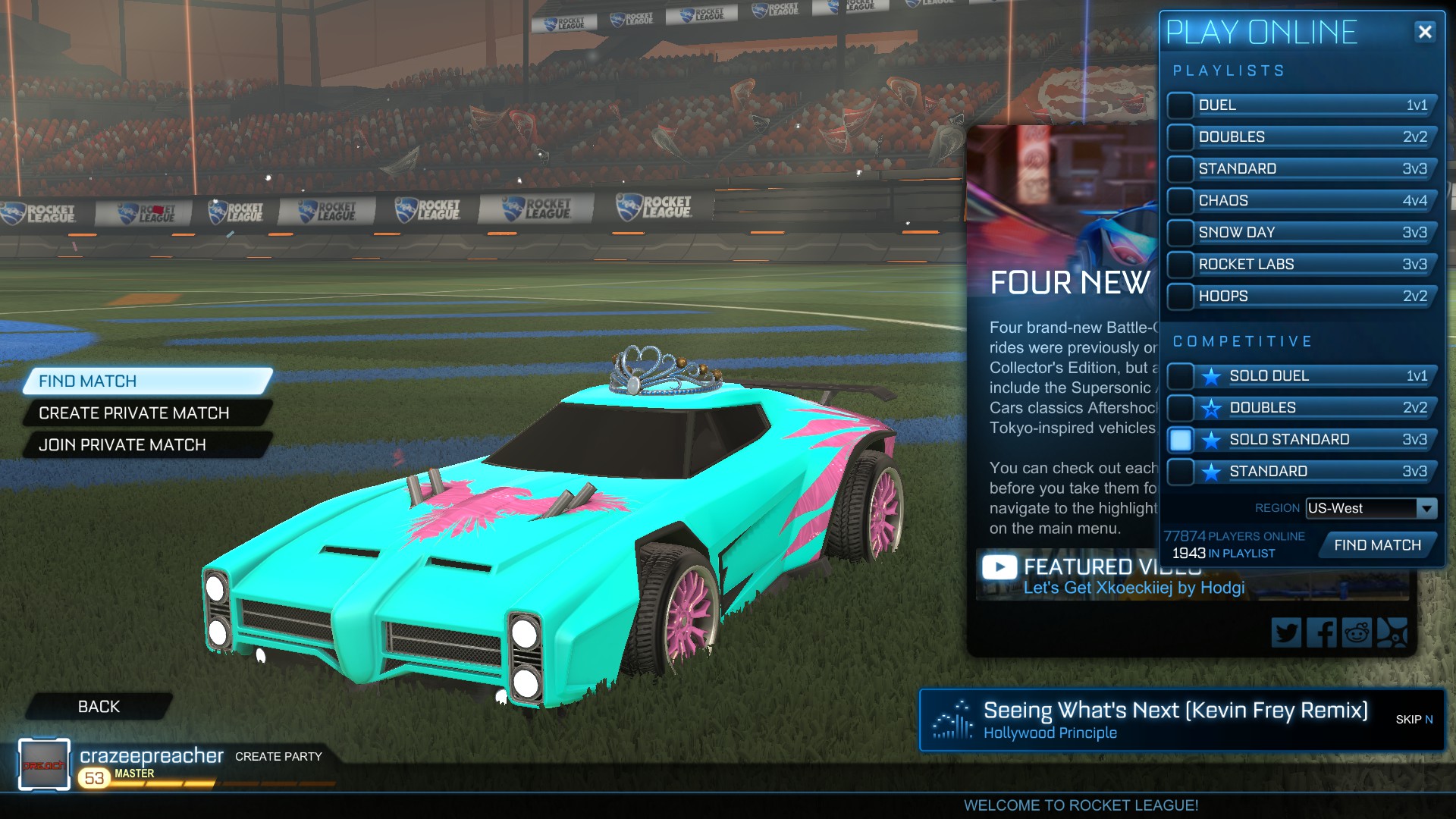 Best day in Rocket League ever! Pink Sunbursts and Blue star in every