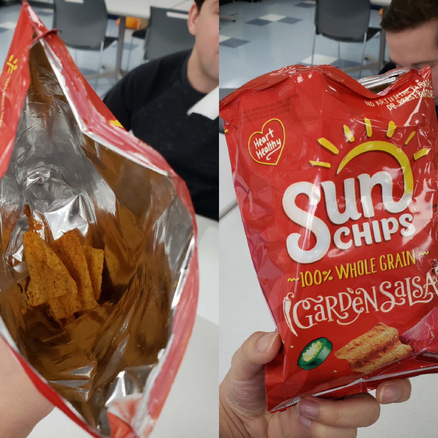 Bought a bag of Sun Chips from a vending machine, there were exactly 3