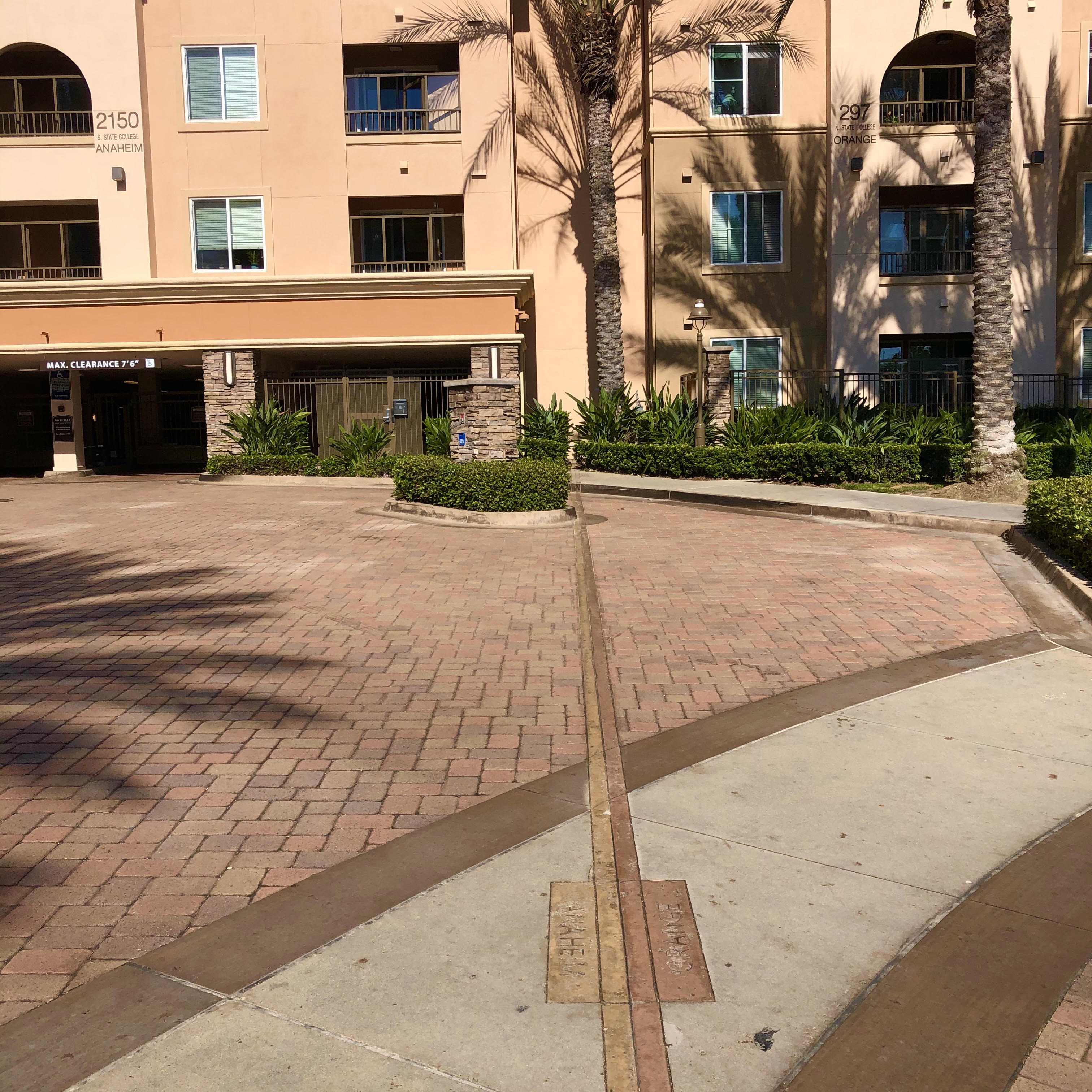 City boundary runs directly through this apartment complex. Note