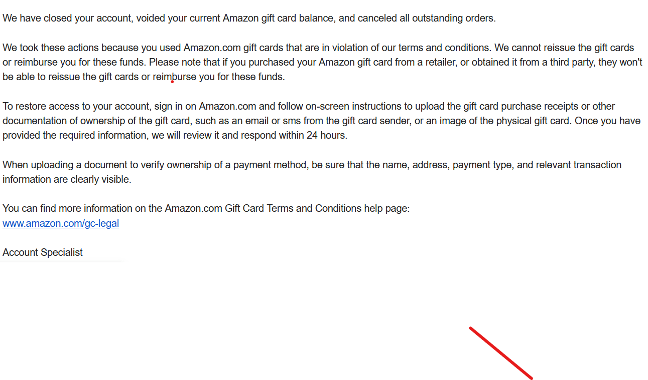 After I bought a Best Buy Gift Card using a few Amazon Gift Cards