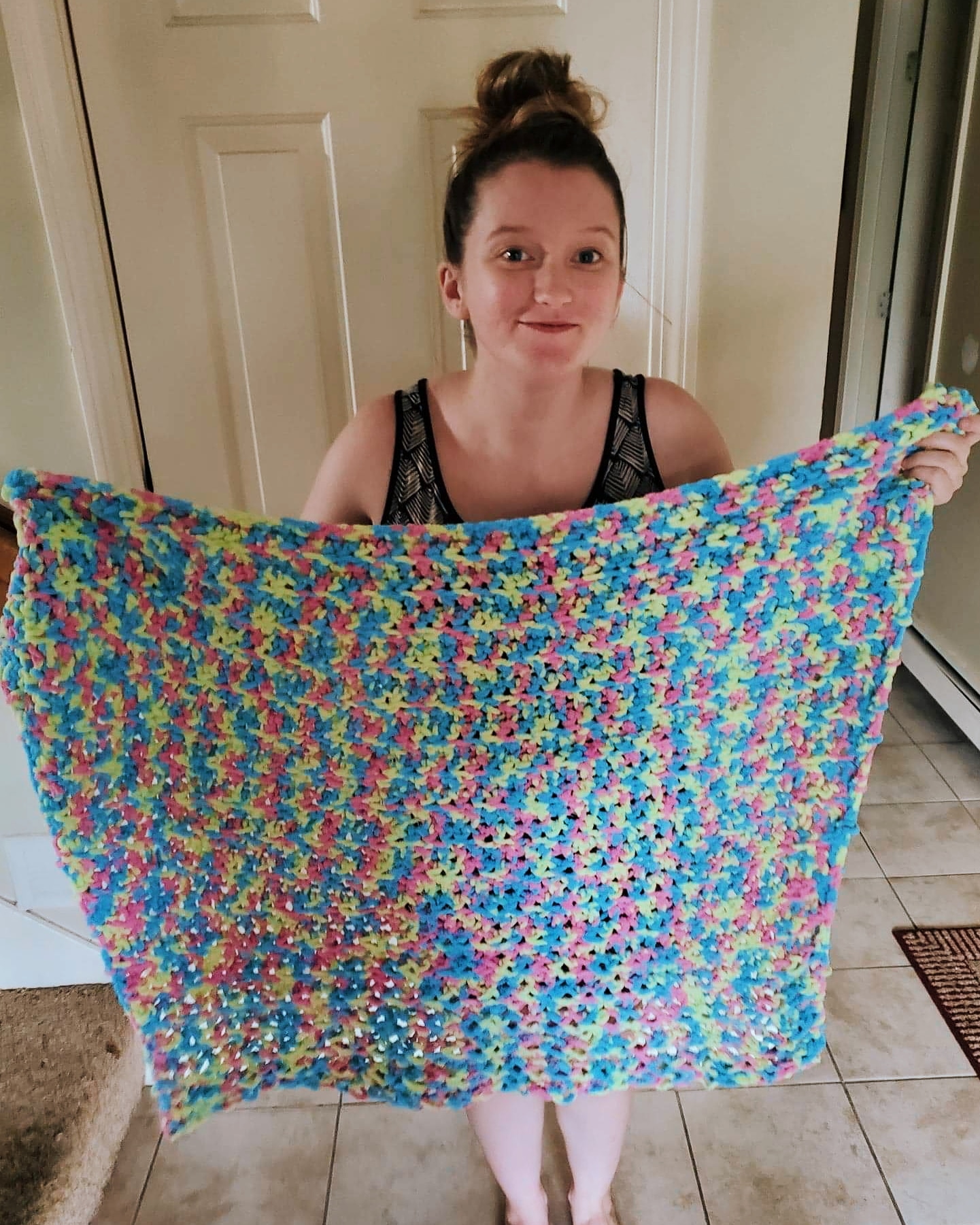 I finished my first crochet blanket for my baby! r/crochet