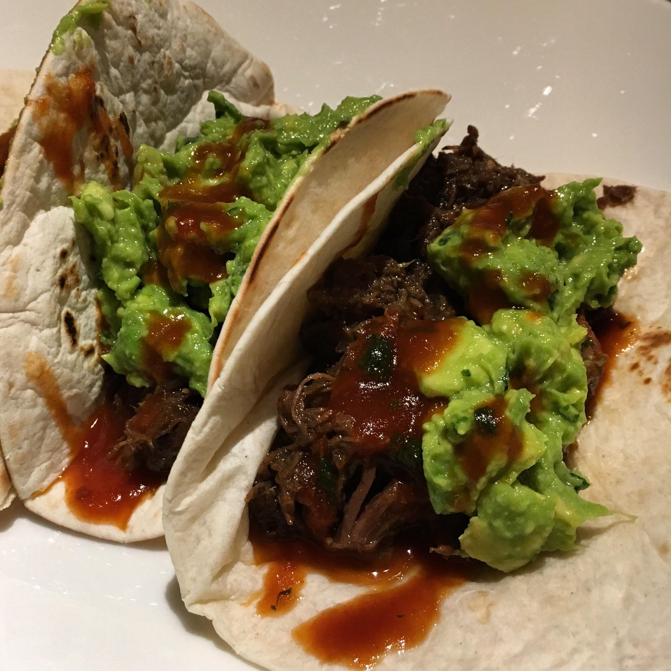[Homemade] Slow cooked citrus and Coke marinated beef chuck tacos with
