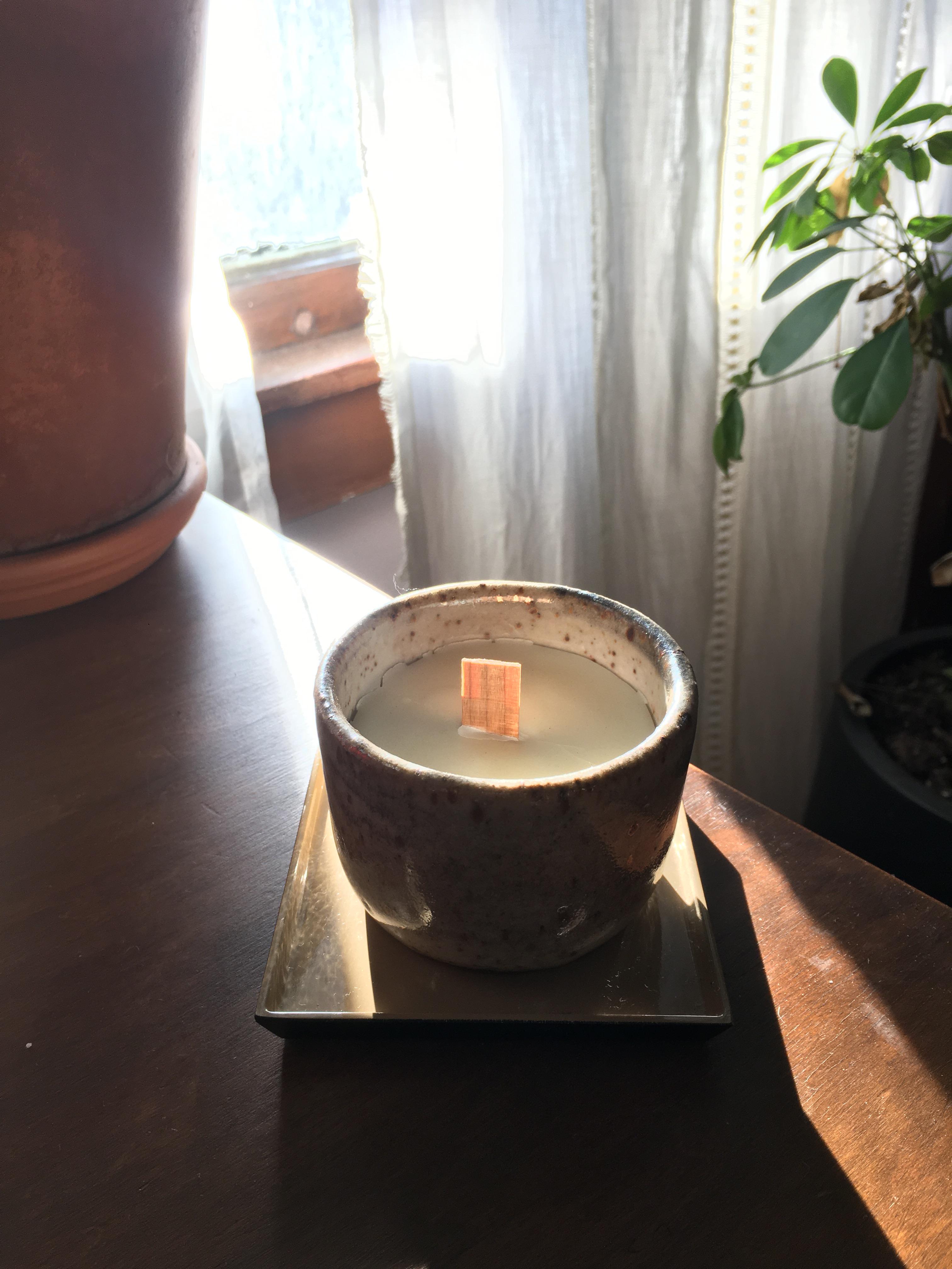 I made my first candle in a ceramic pot I threw r/candlemaking