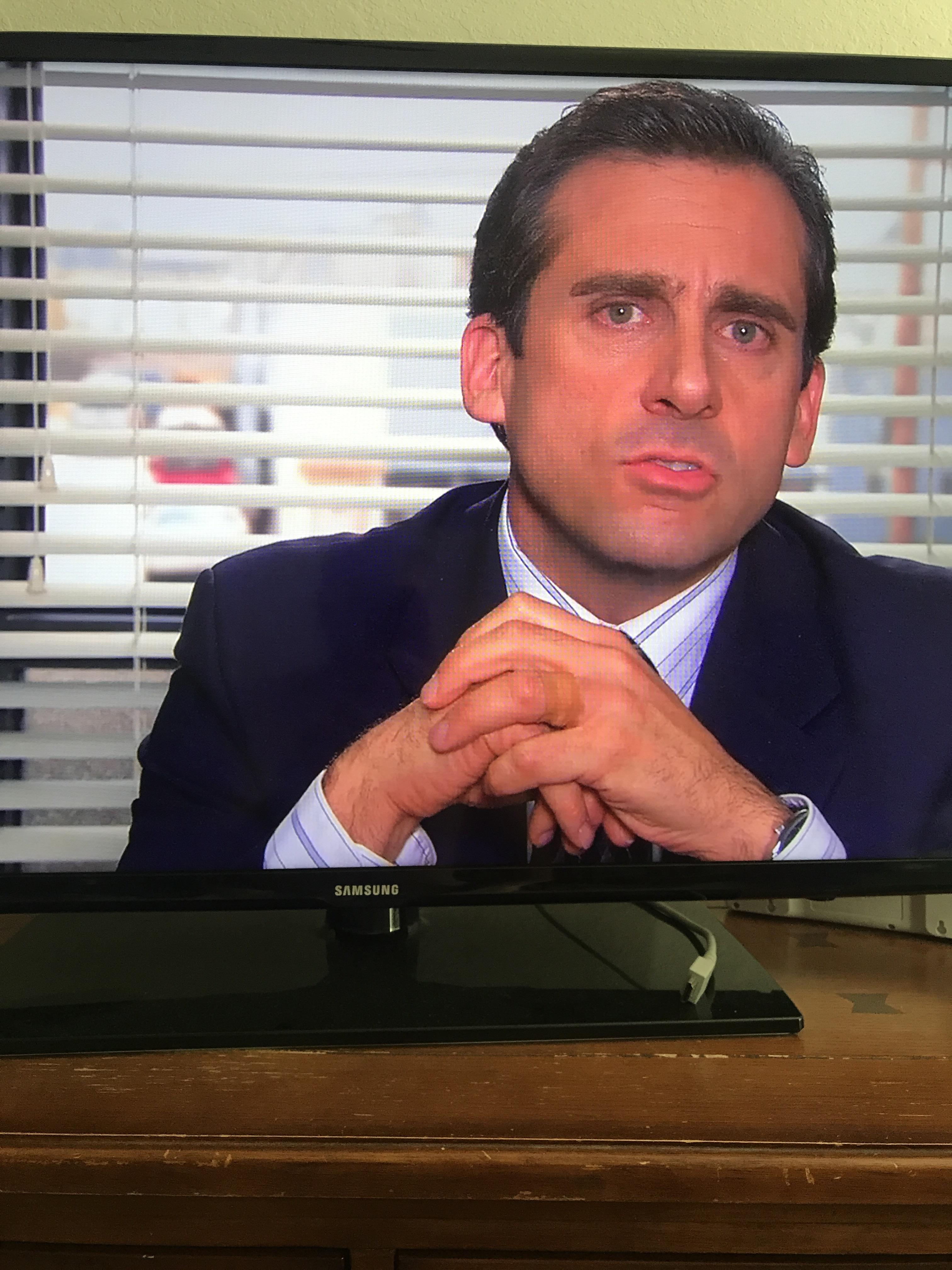 Why does Michael have a bandaid on his ring finger