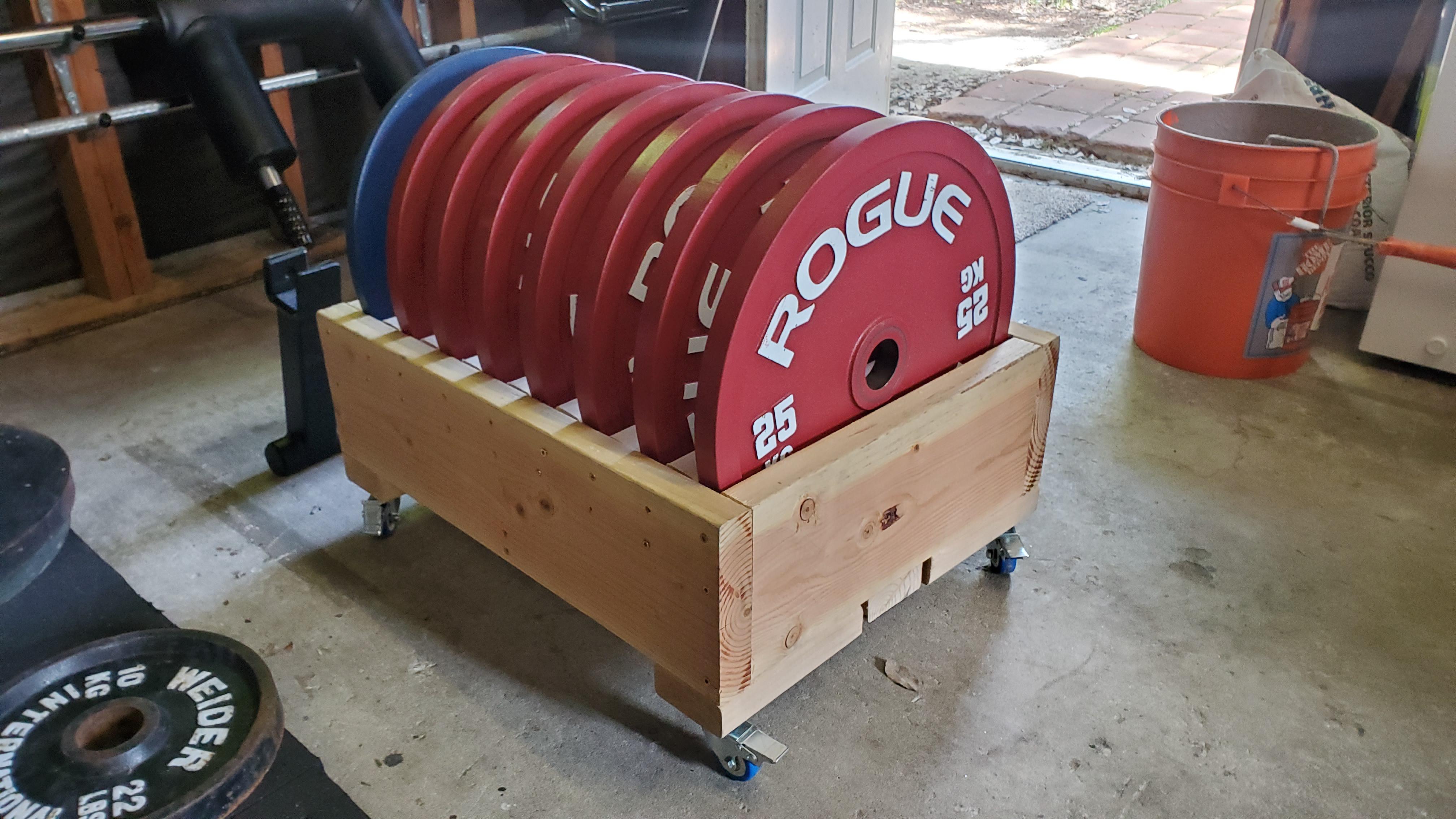 Ok I'll join in Homemade Competition Powerlifting Plate holder boxes