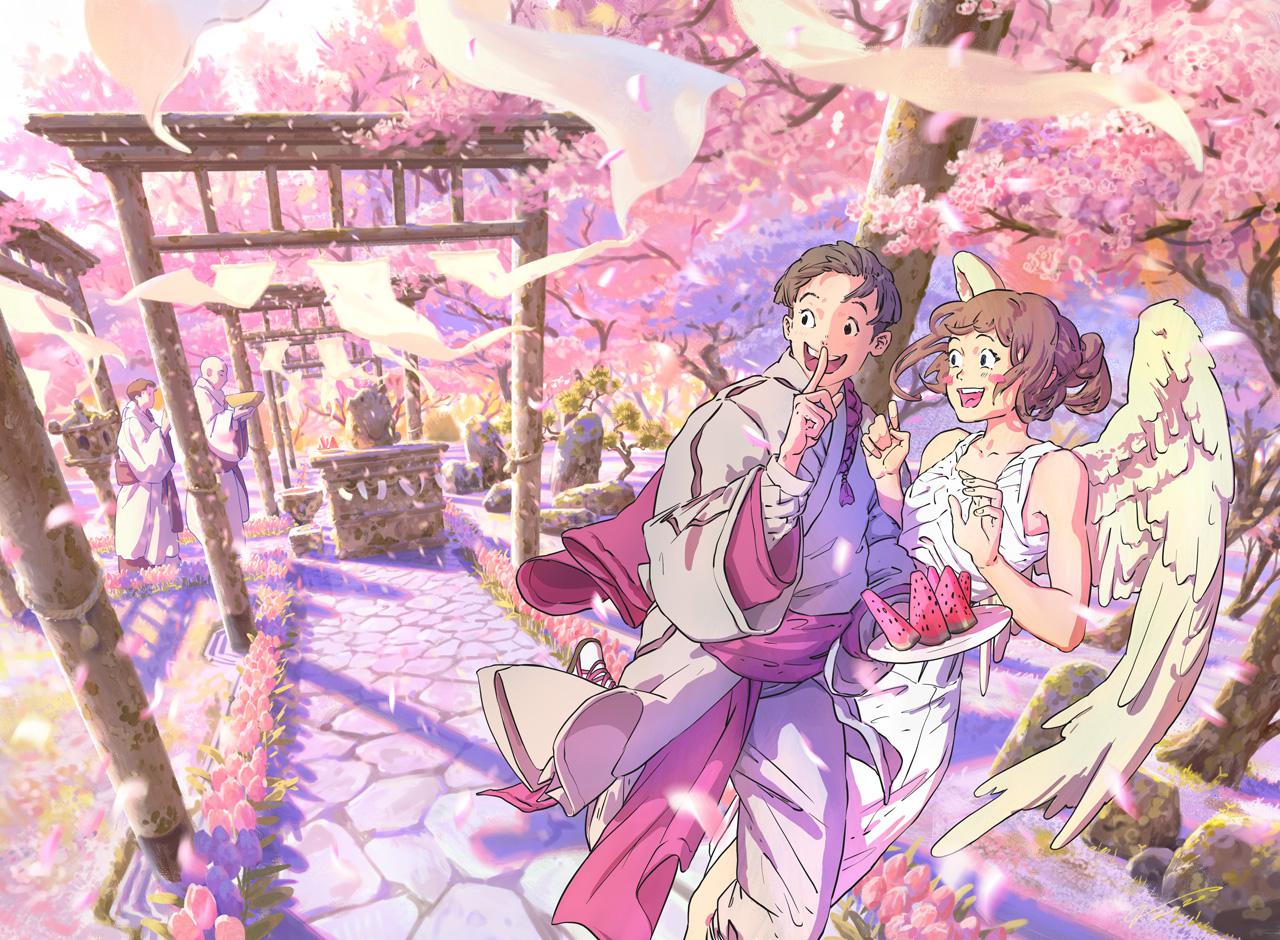 Here's my Secret Lair art for Sanctum Prelate 🌸🌸🌸 r/magicTCG