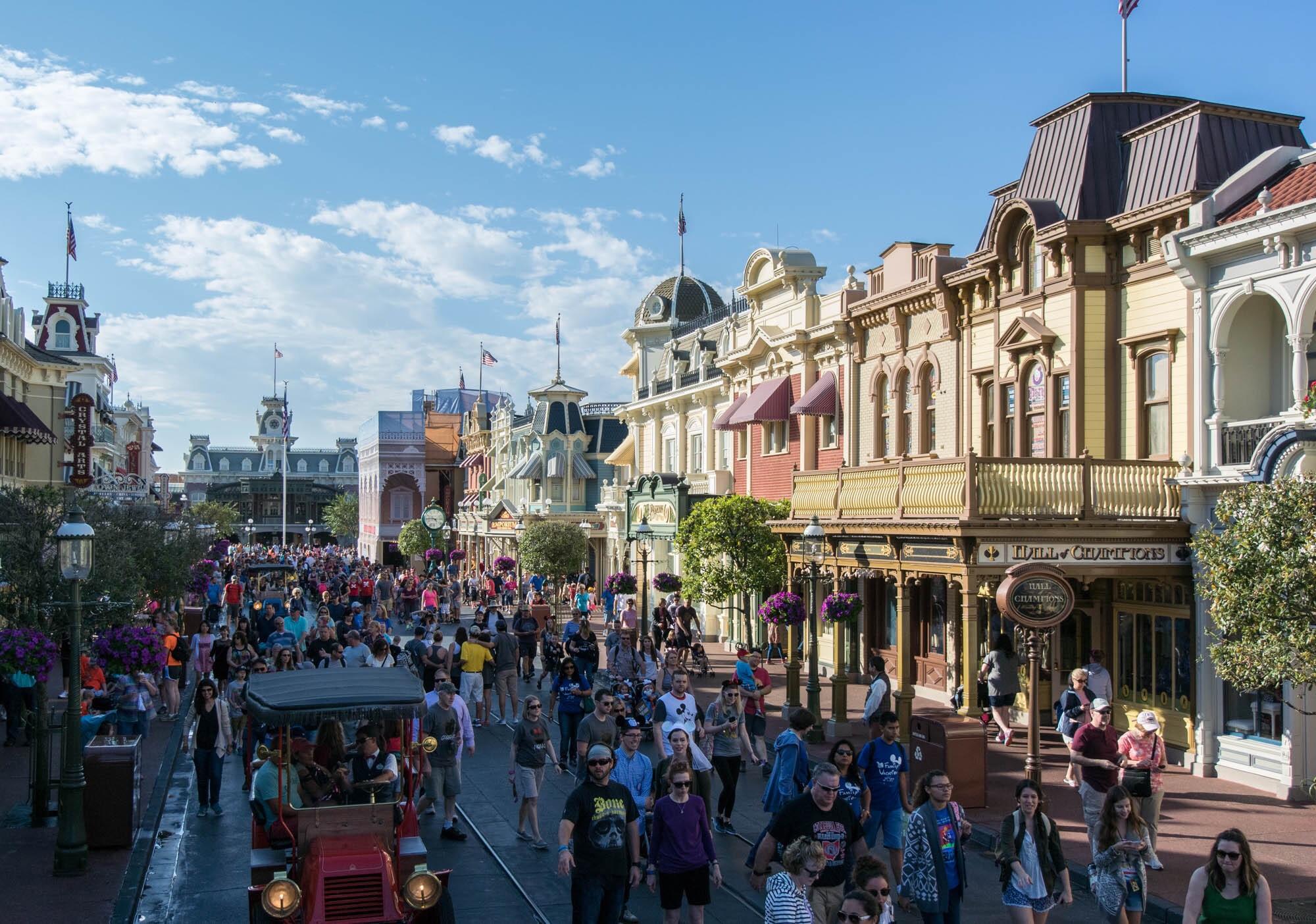 We rode the double decker bus to Cinderella Castle. It was a fun
