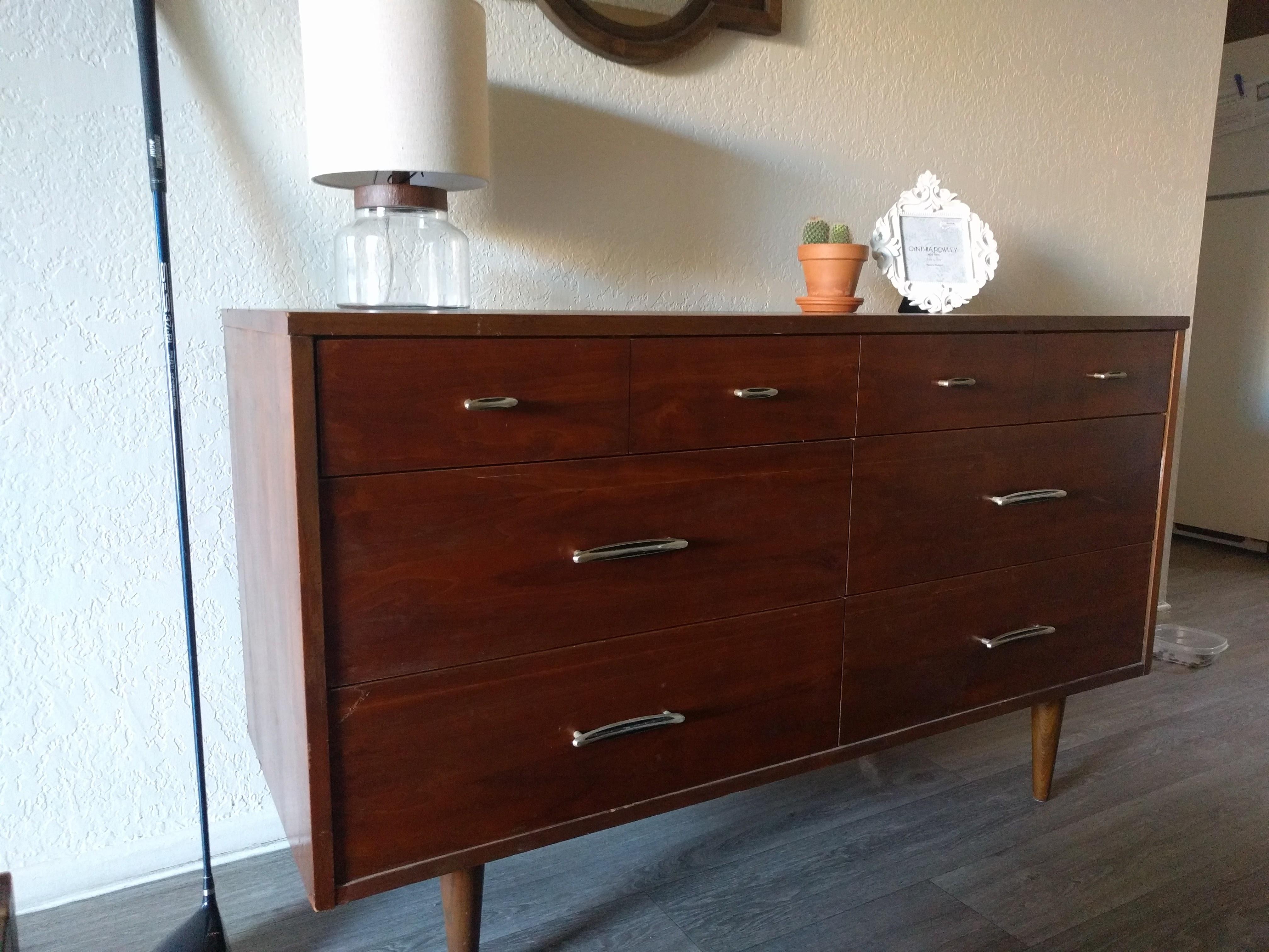 Excited about this one. Stanley MCM dresser I picked up at Goodwill r