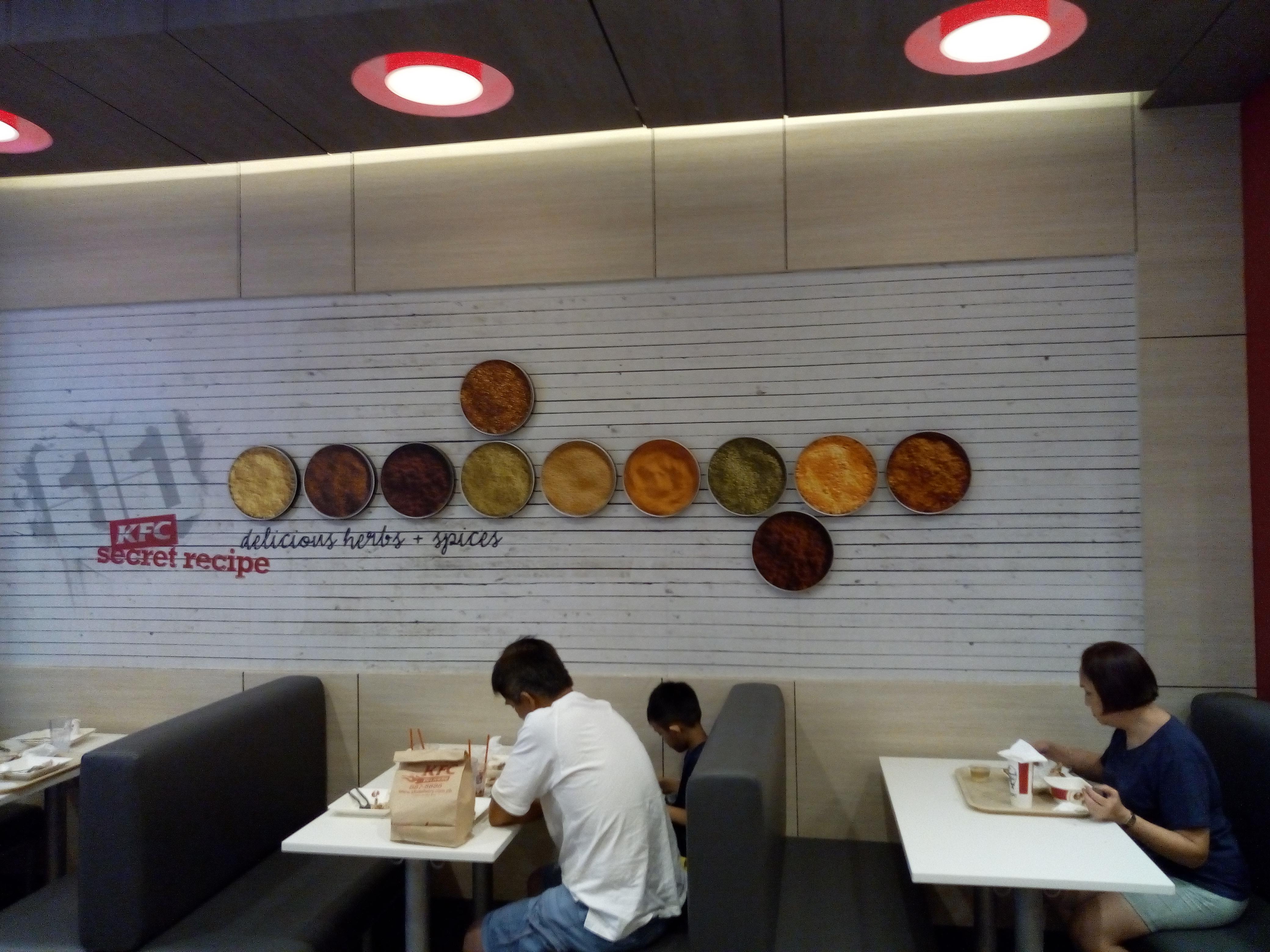 This particular KFC branch has the images of the 11 herbs and spices