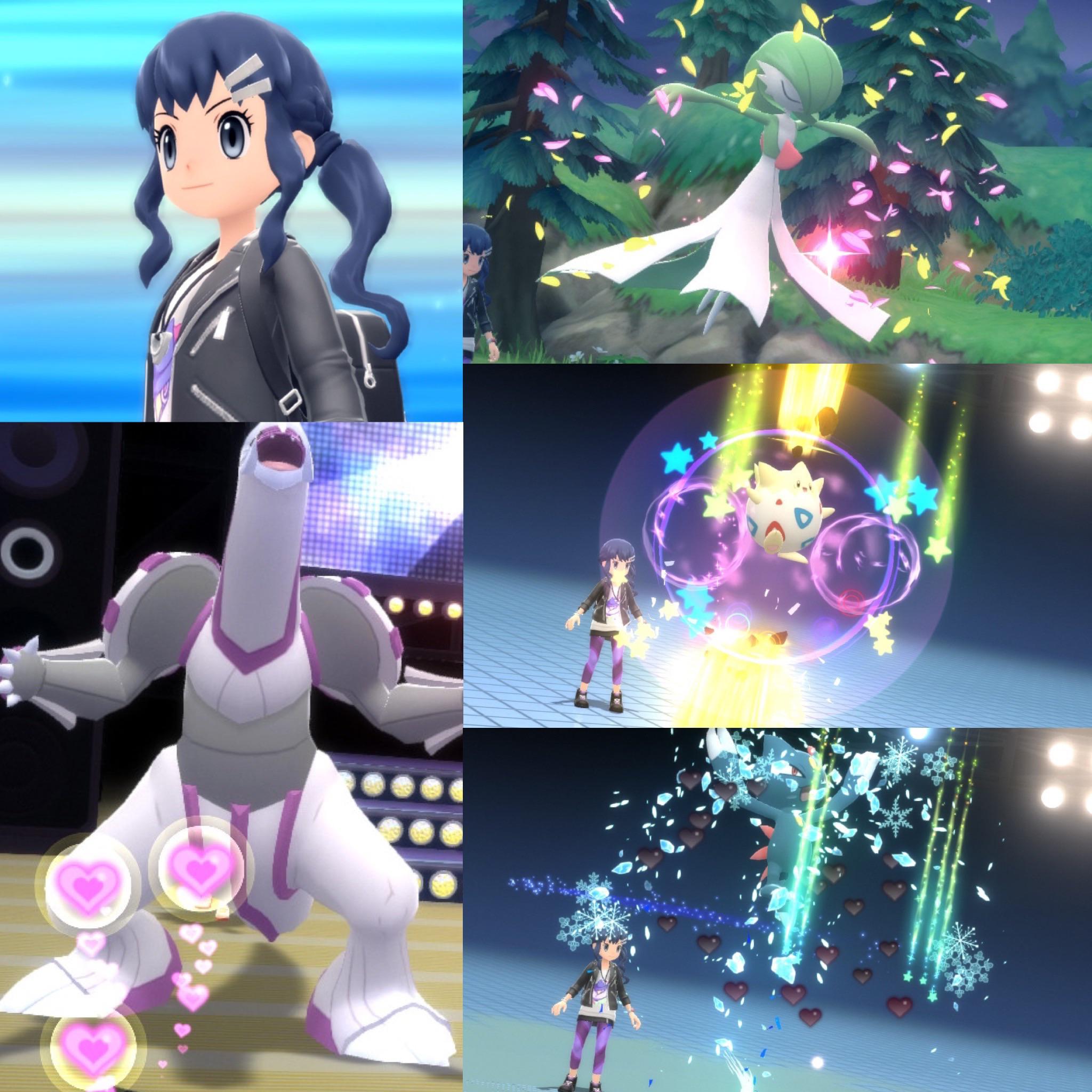 some recent BDSP screenshots I love! Palkia did not slay the beauty