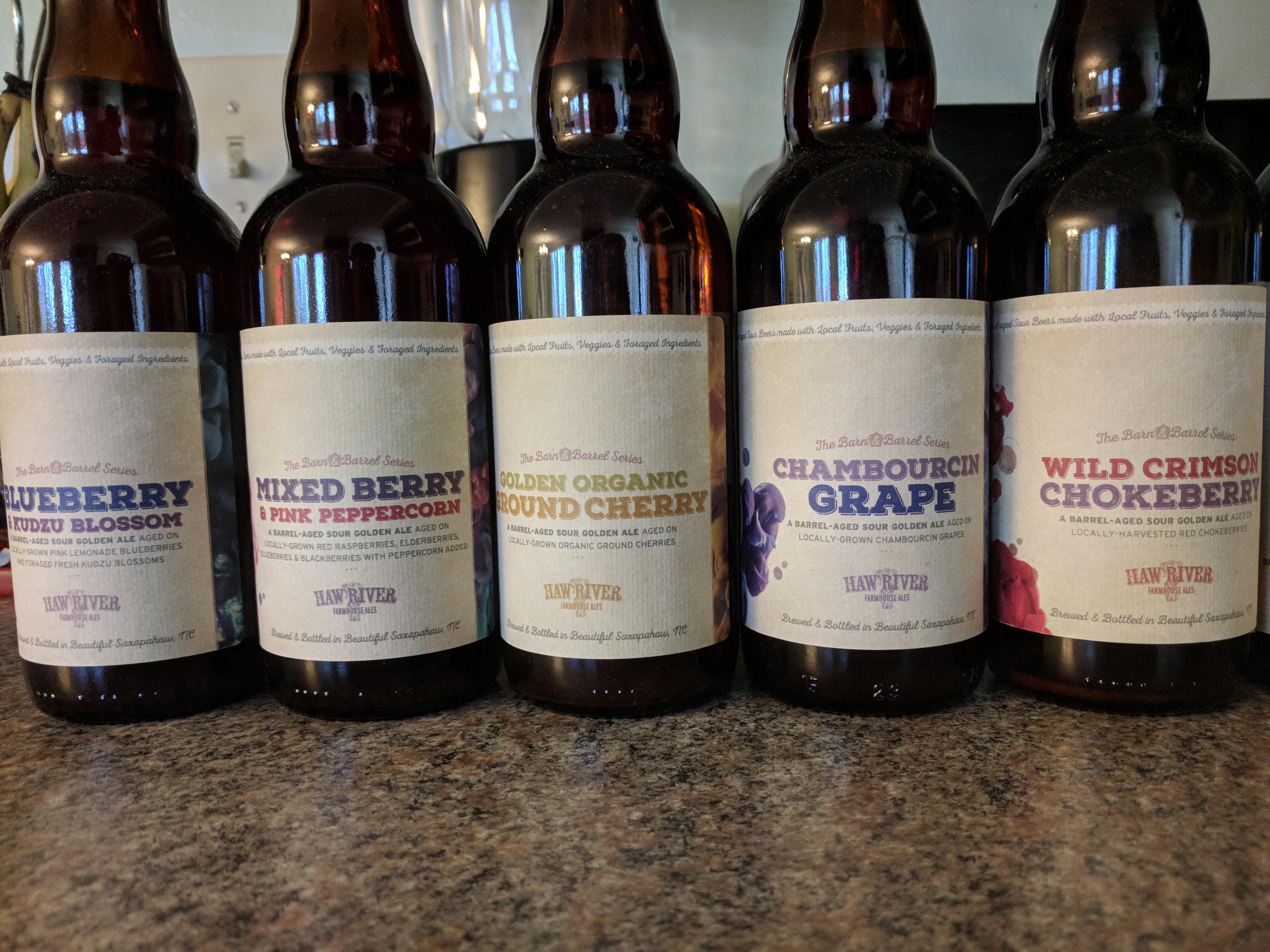 My haul from Haw River Farmhouse Ales yesterday. They had a Cellar sale