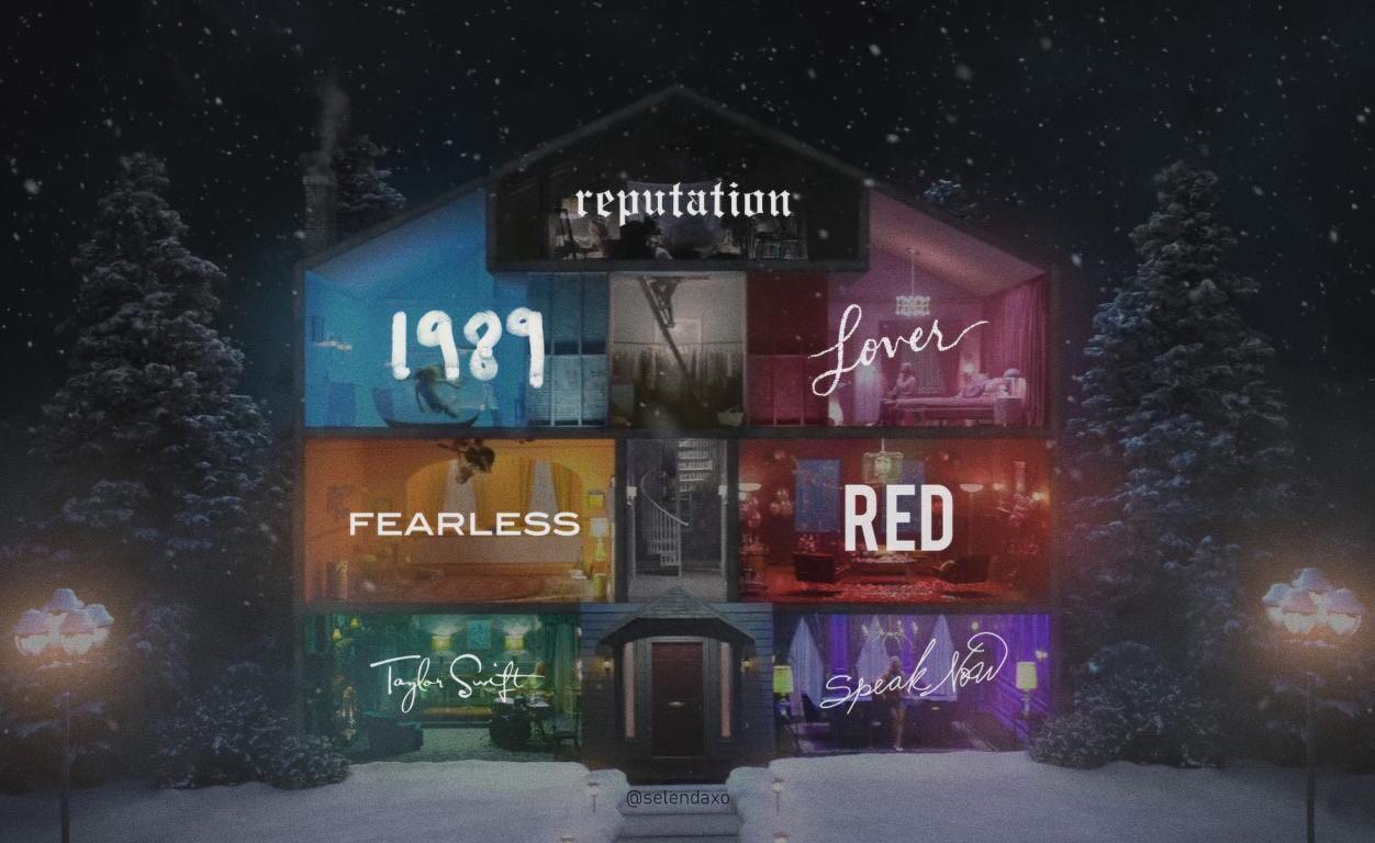 Each room represents an album!!! TaylorSwift