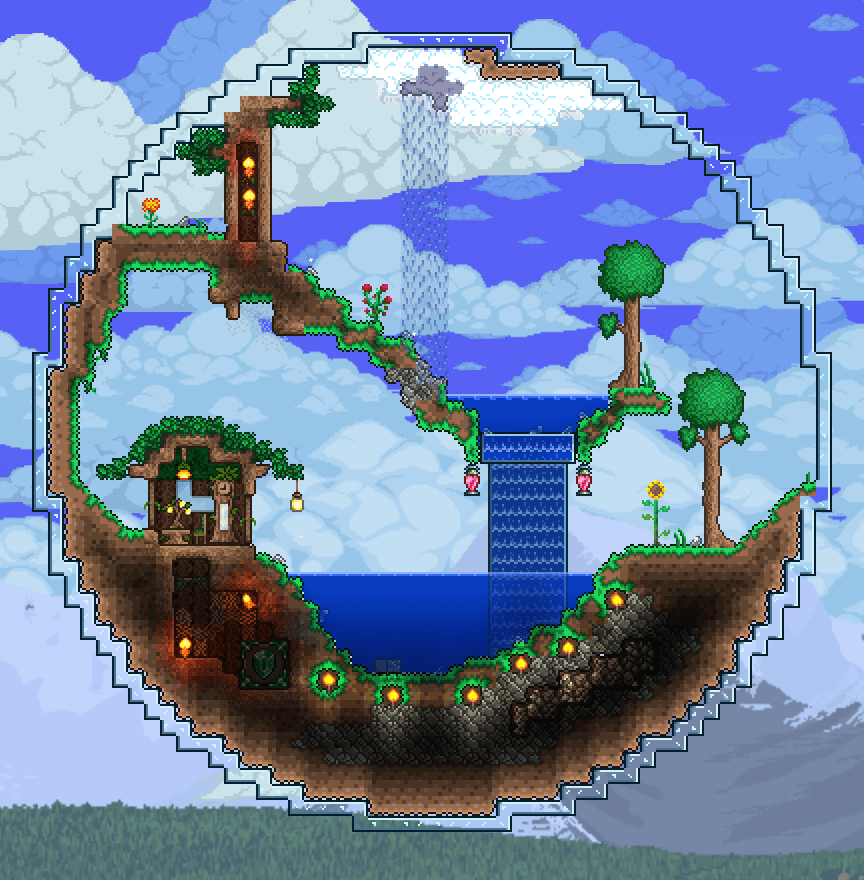 Made this to utilize the gem lock(Idea given my previous upload). I still feel the upper pond