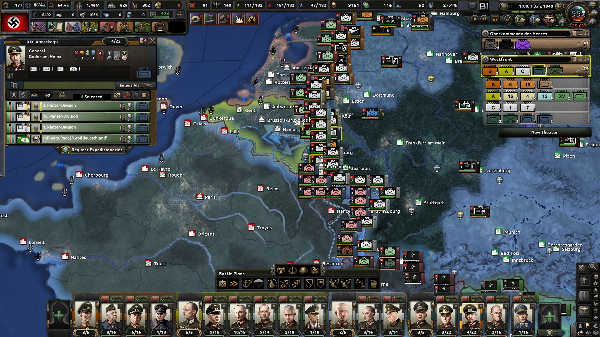 Battle of France Historical Order of Battle (Black Ice) r/hoi4