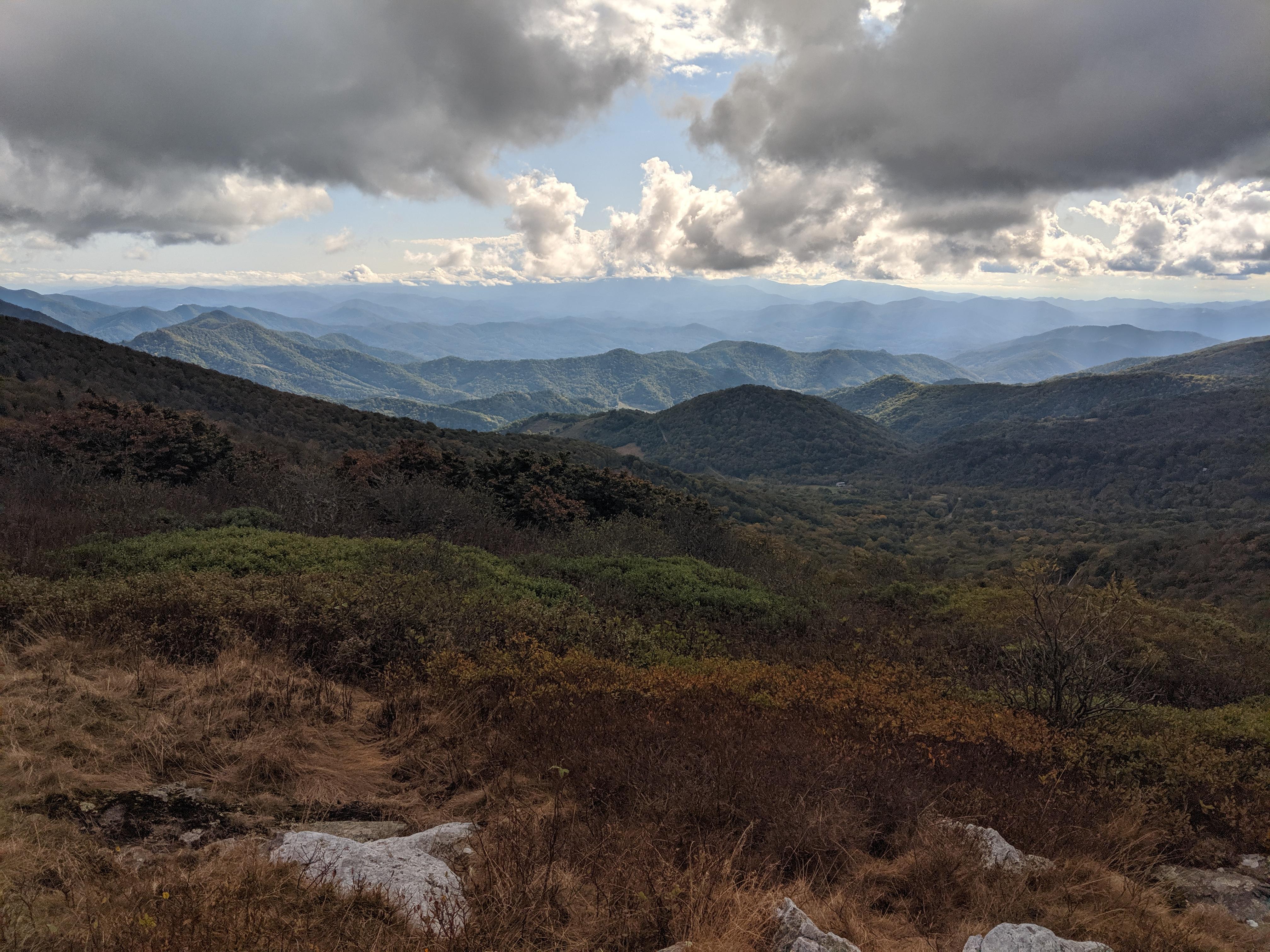 AT near Roan Mountain. Looking into North Carolina from Tennessee r