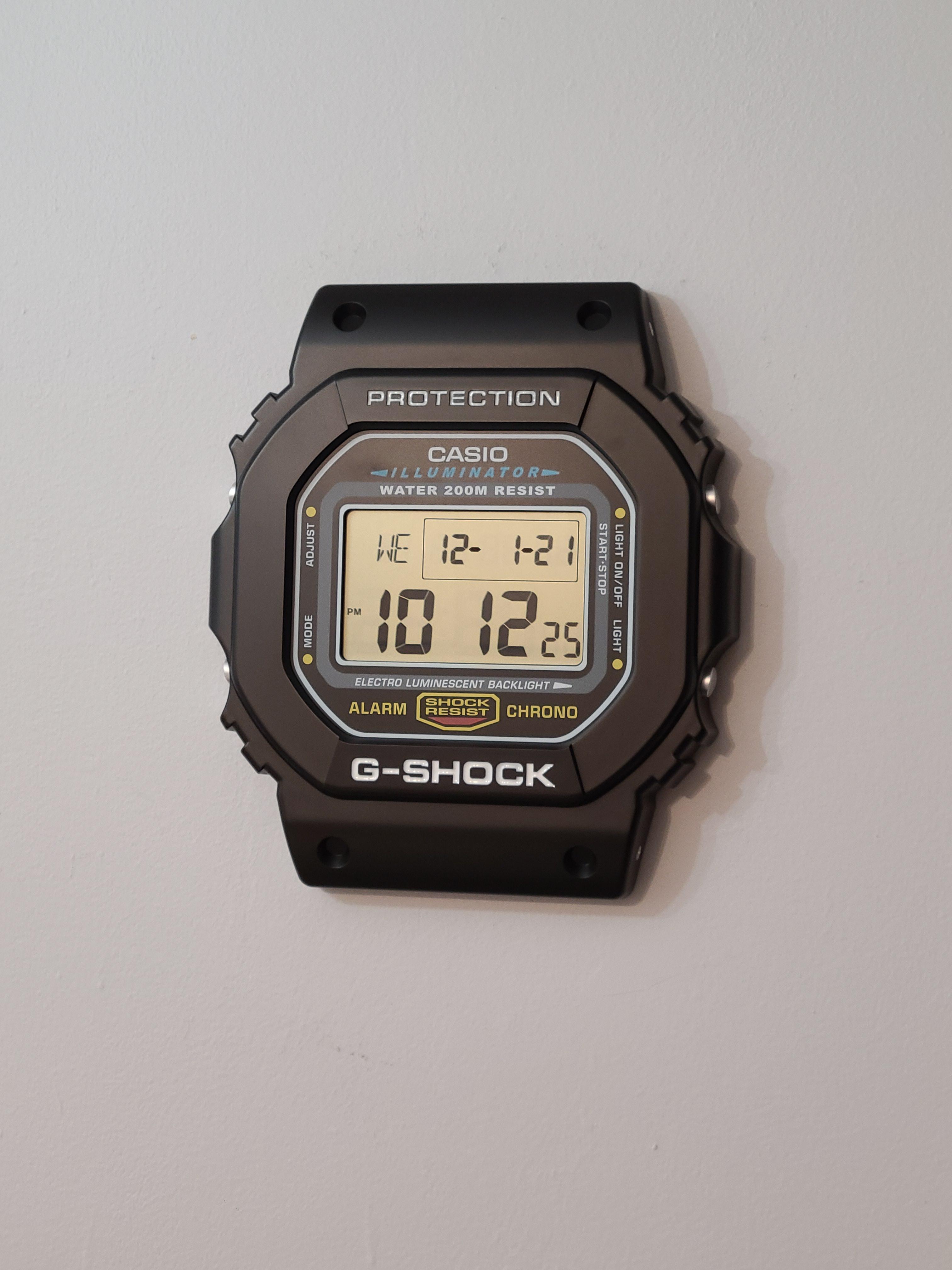 DW5600 Wall Clock in action r/gshock