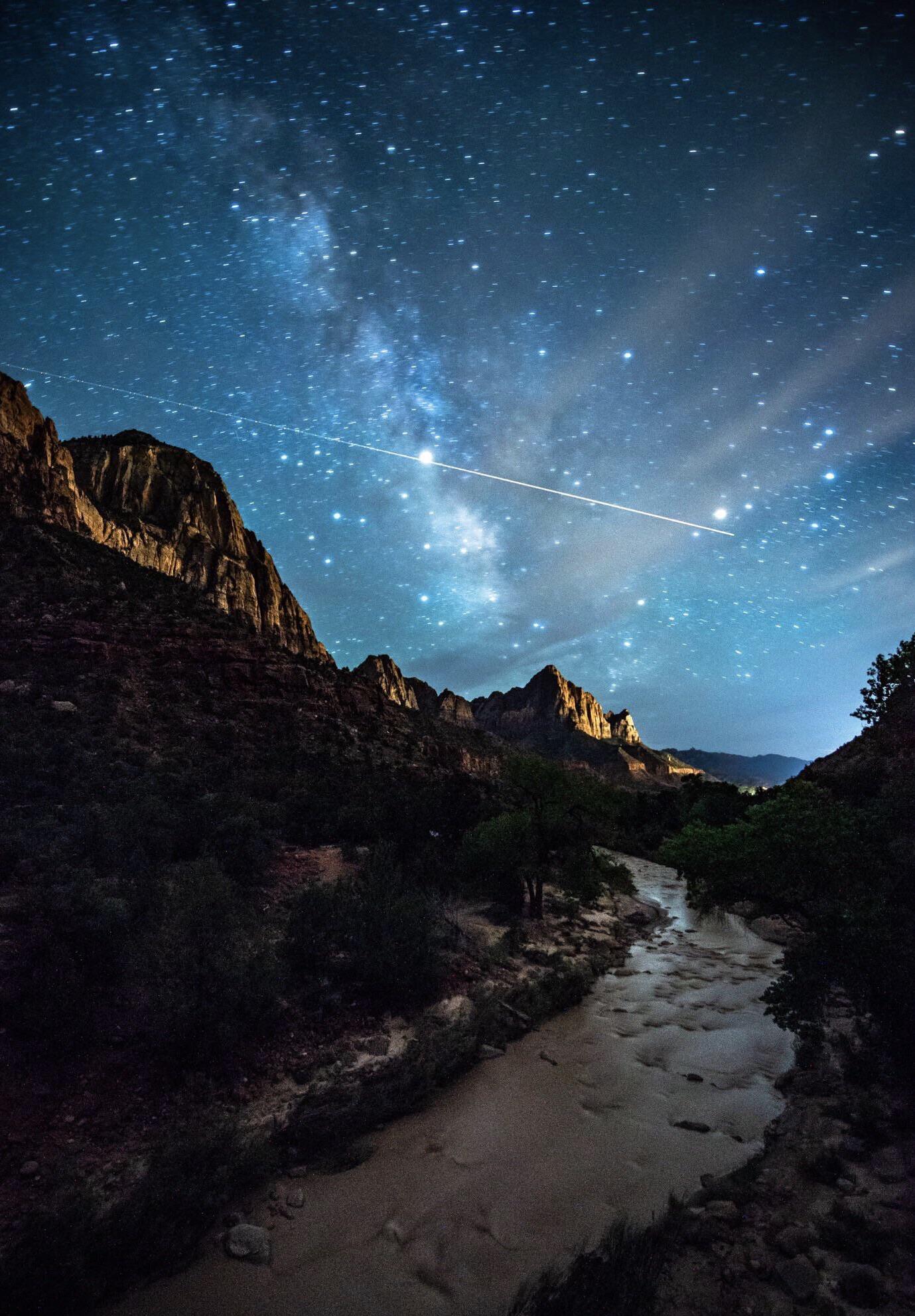 The night sky over Zion National Park was absolutely incredible [OC