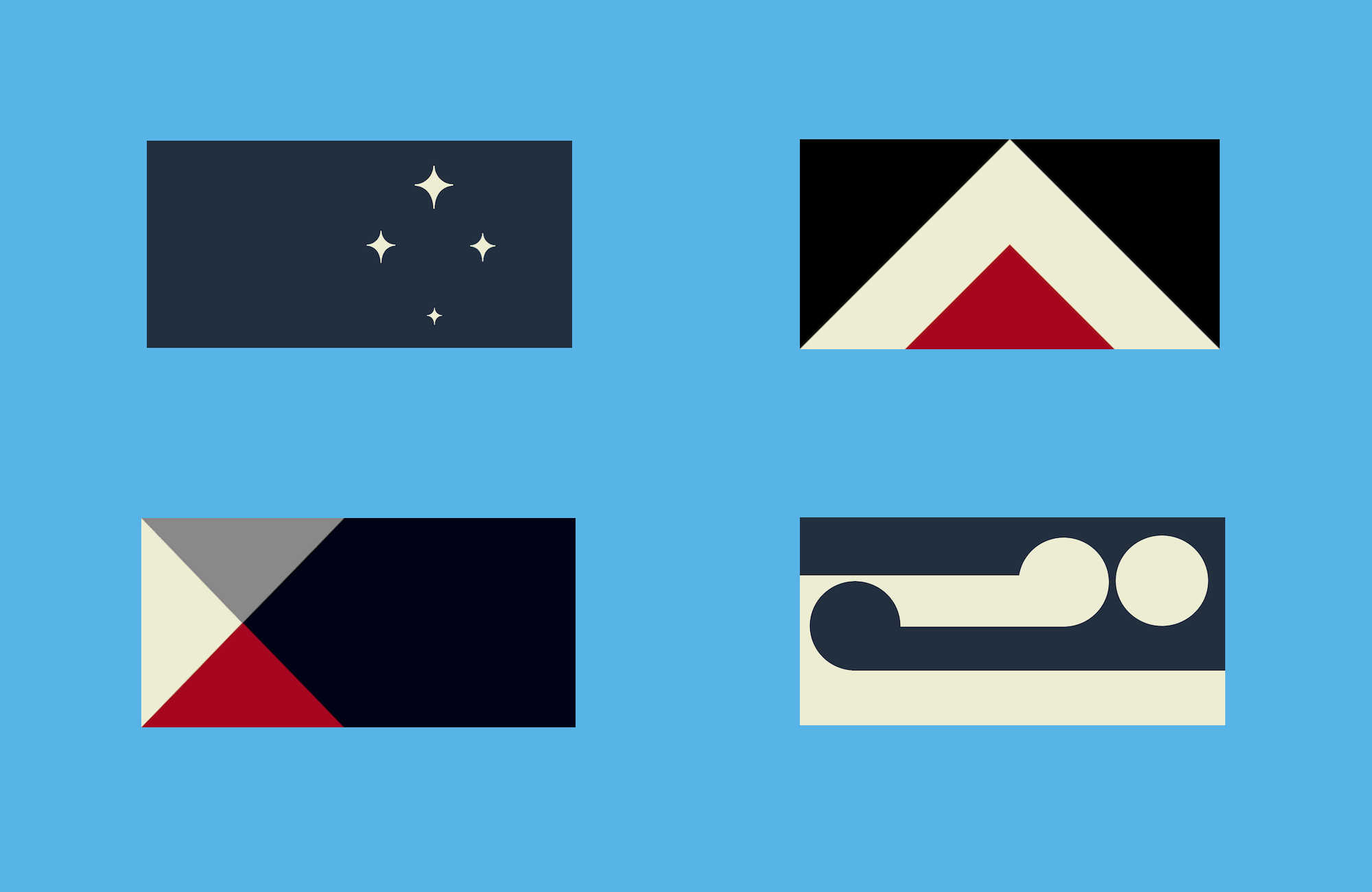 Pretend these were the potential NZ flags from the last referendum