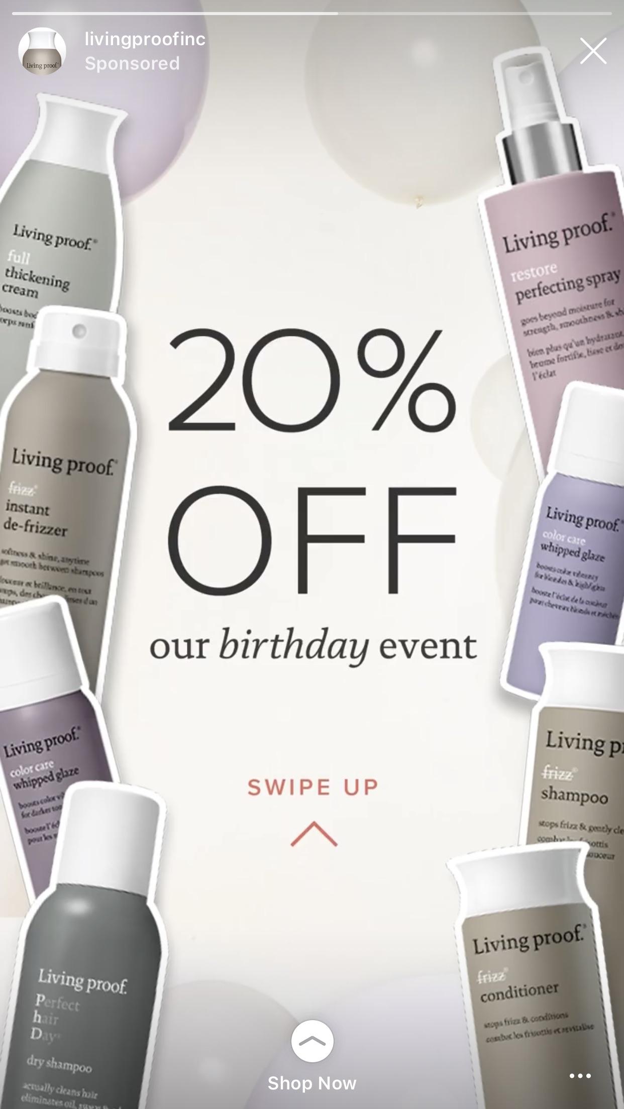 Living Proof Birthday Sale 20 Off (no code needed) r/MUAontheCheap