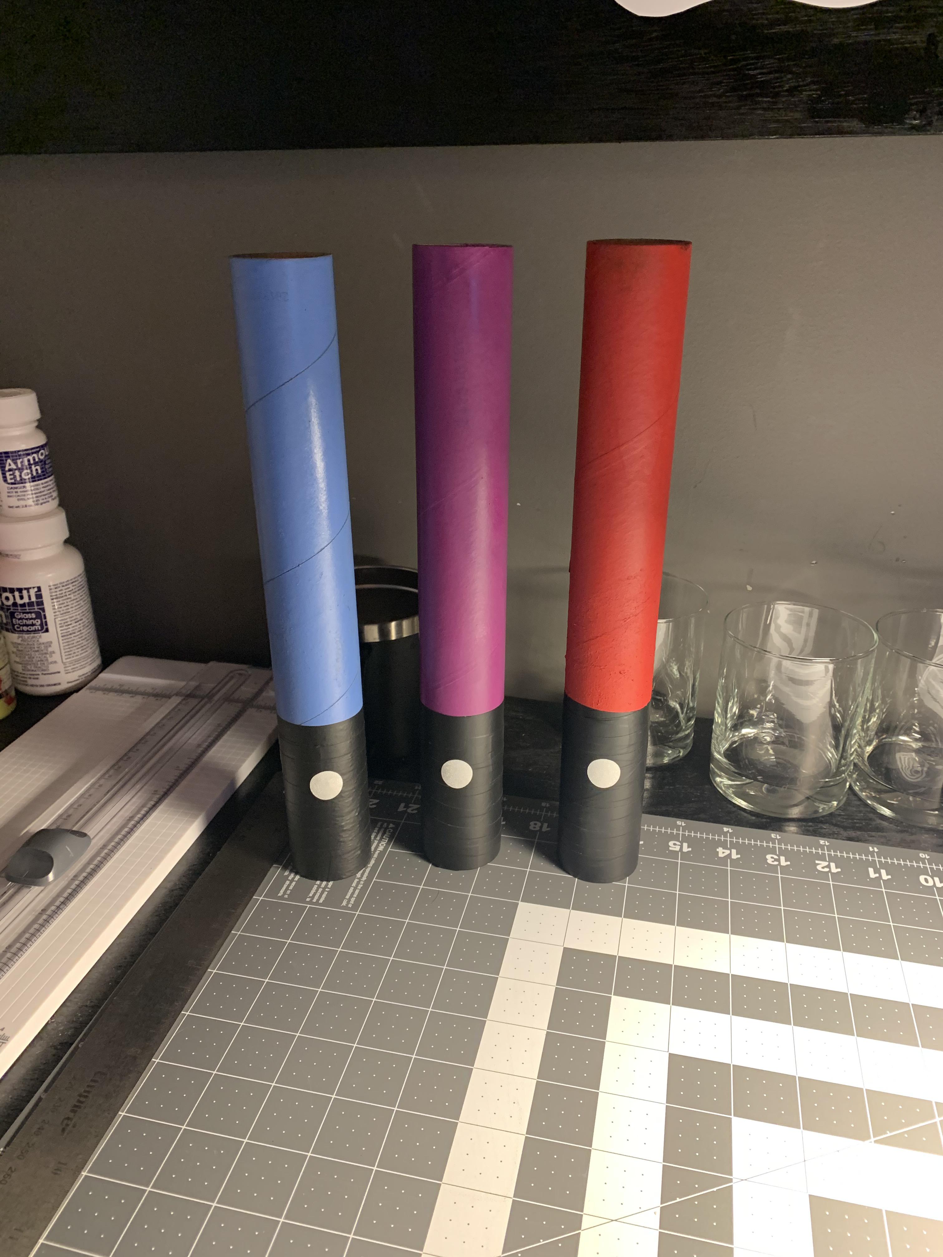 Repurposed some vinyl cardboard tubes for my son ) r/cricut