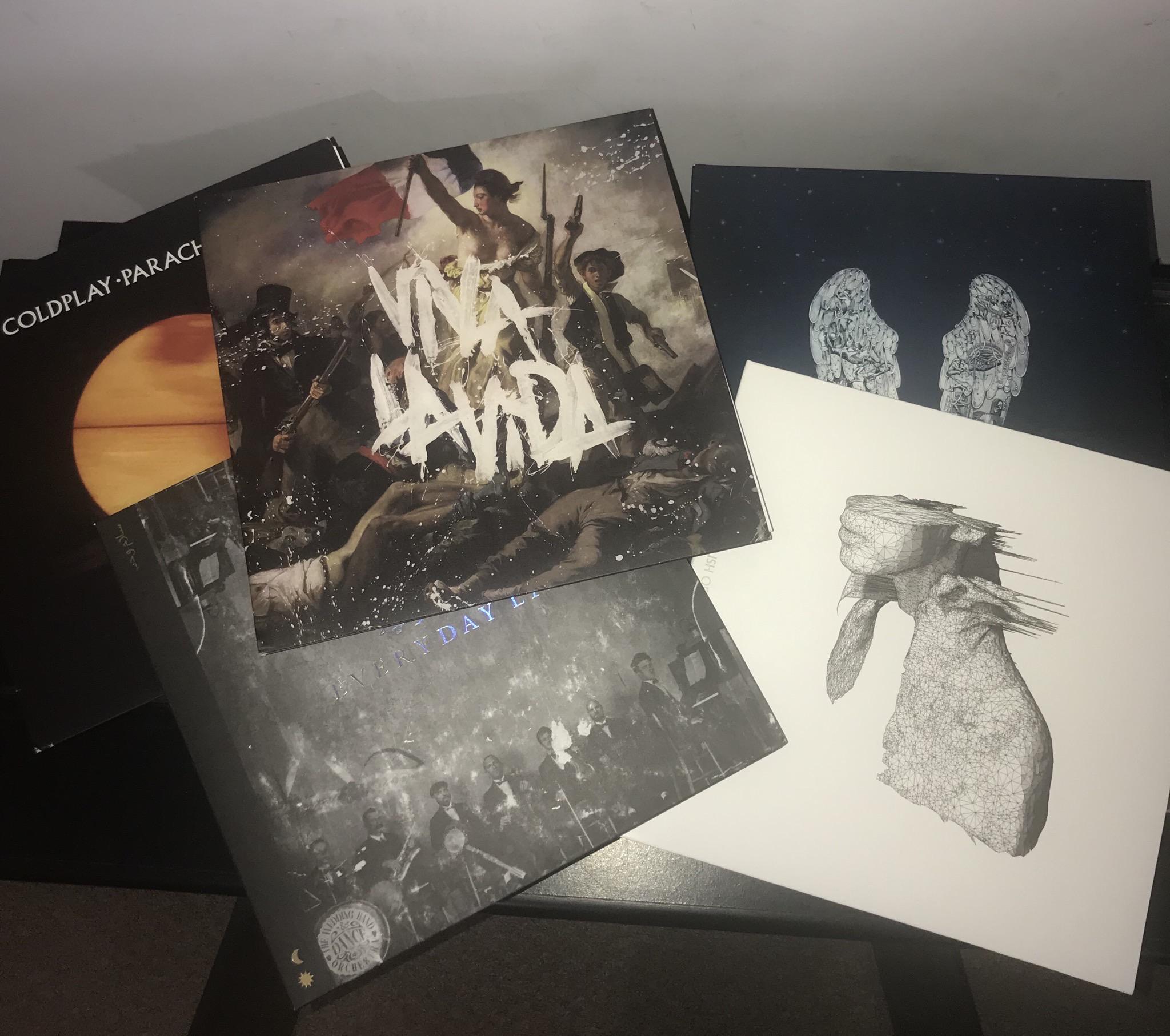 My Coldplay vinyl collection so far, only missing a few albums! r