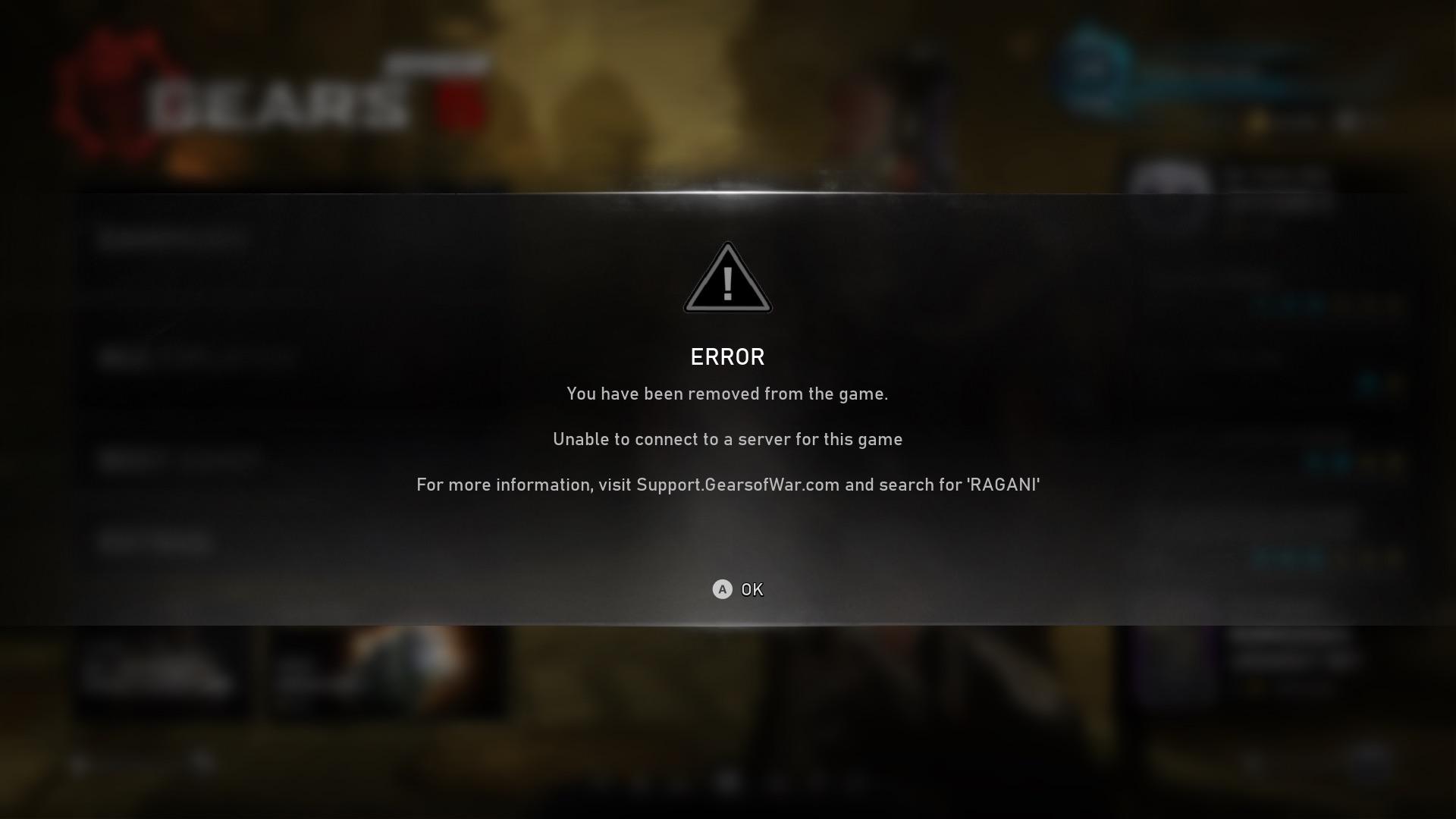 Servers down. Anyone else keeps getting this message? r/GearsOfWar