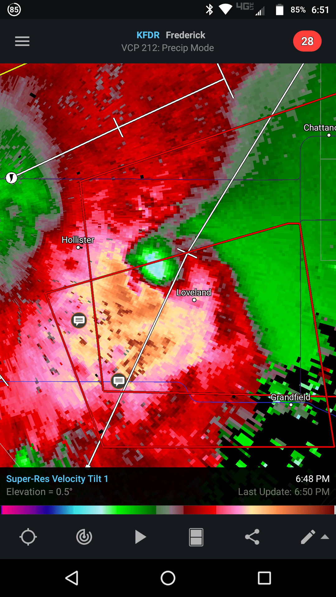 Amazing looking couplet 30 miles SW of Lawton, OK right now r/weather