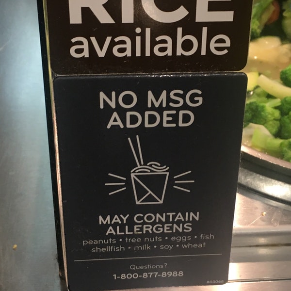 If Panda Express has no MSG added then why do I keep finding messages