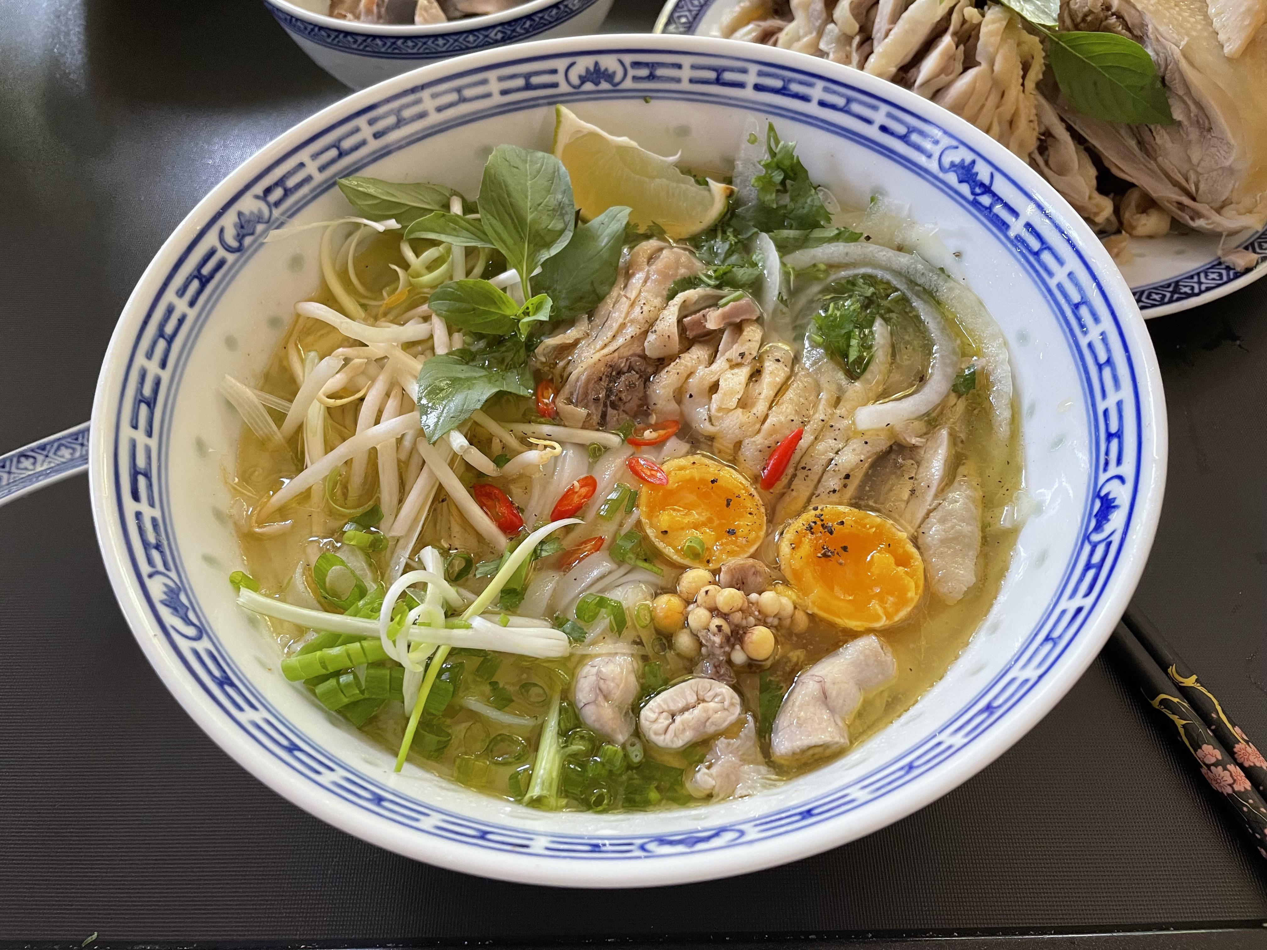 Homemade Phở Gà Saigon Style with unlaid eggs r/pho