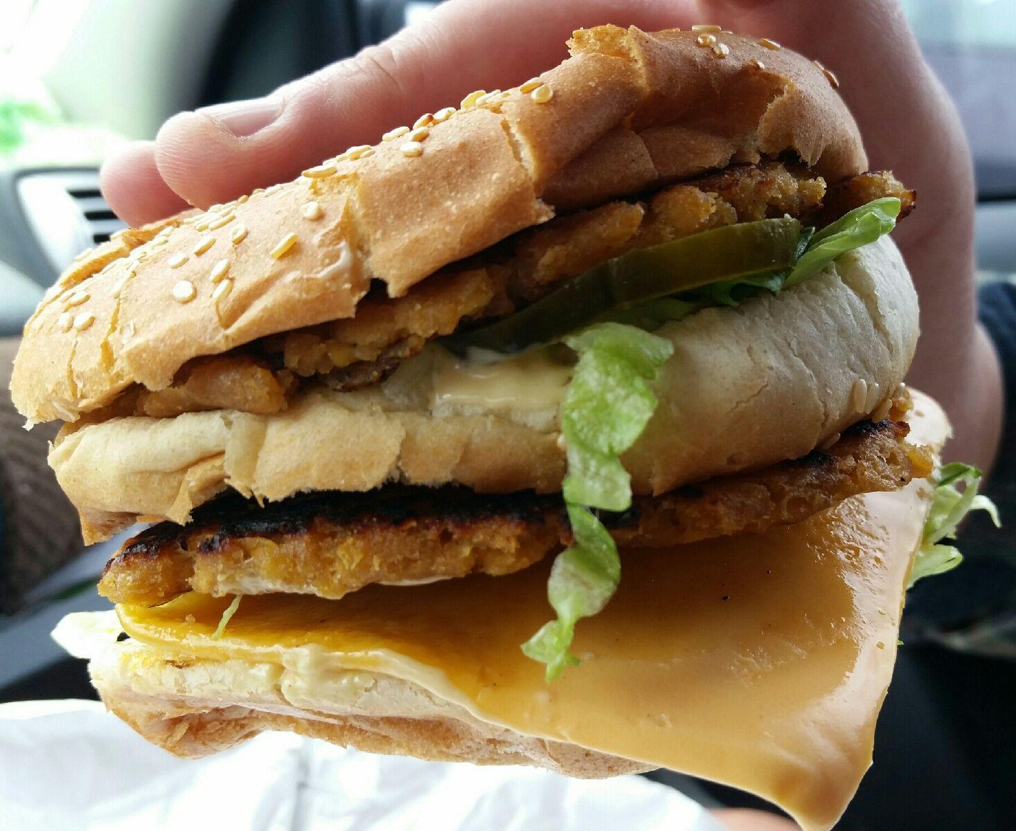 Famous Burger from Globally Local at the Hamilton VegFest r/vegan