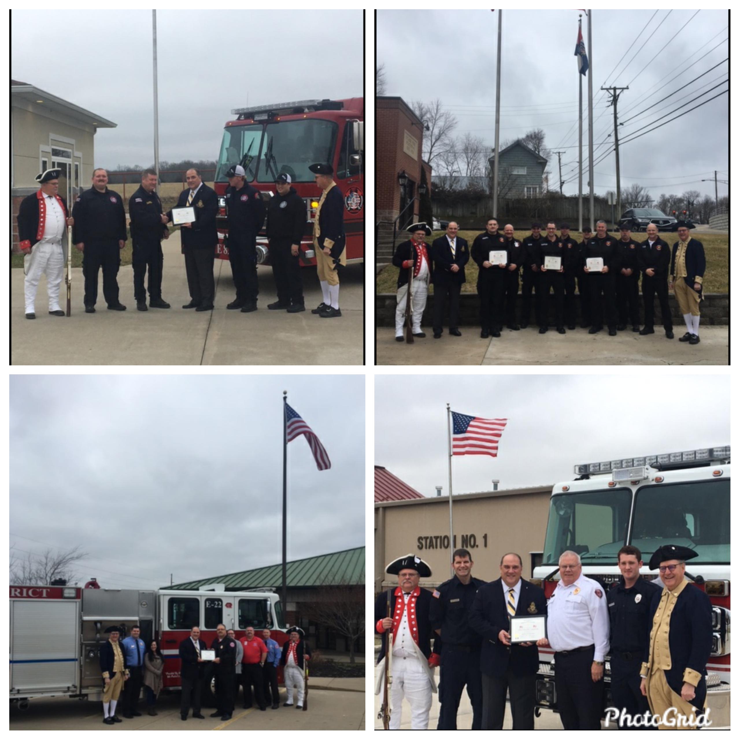 Ozark Mountain Chapter SAR members OMC President Gary Gift, Ken