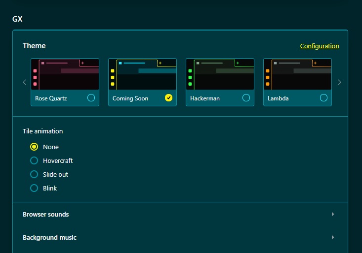 Browser "Opera GX" added theme in color of Cyberpunk and called it