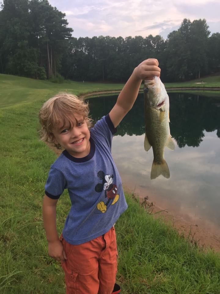 My boy caught his first Bass! r/Fishing