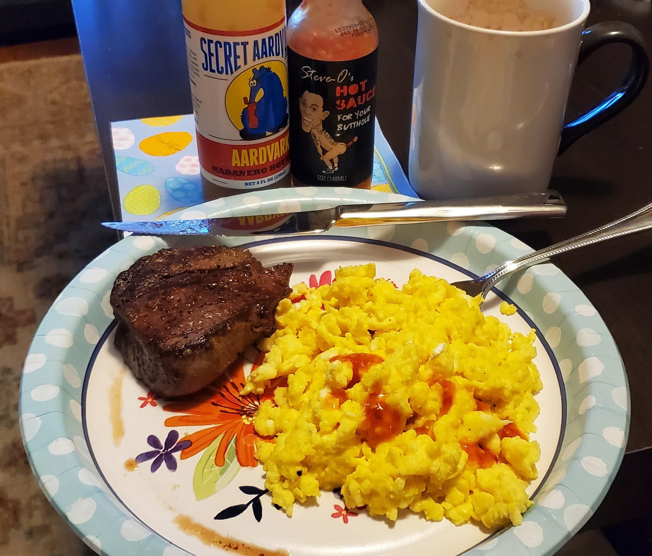 SteveO's Hot Sauce is quickly my goto for breakfast! Not much heat, but tons of