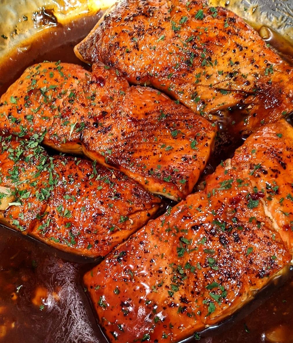 Honey Orange Glazed Salmon, nice & sweet r/FoodPorn