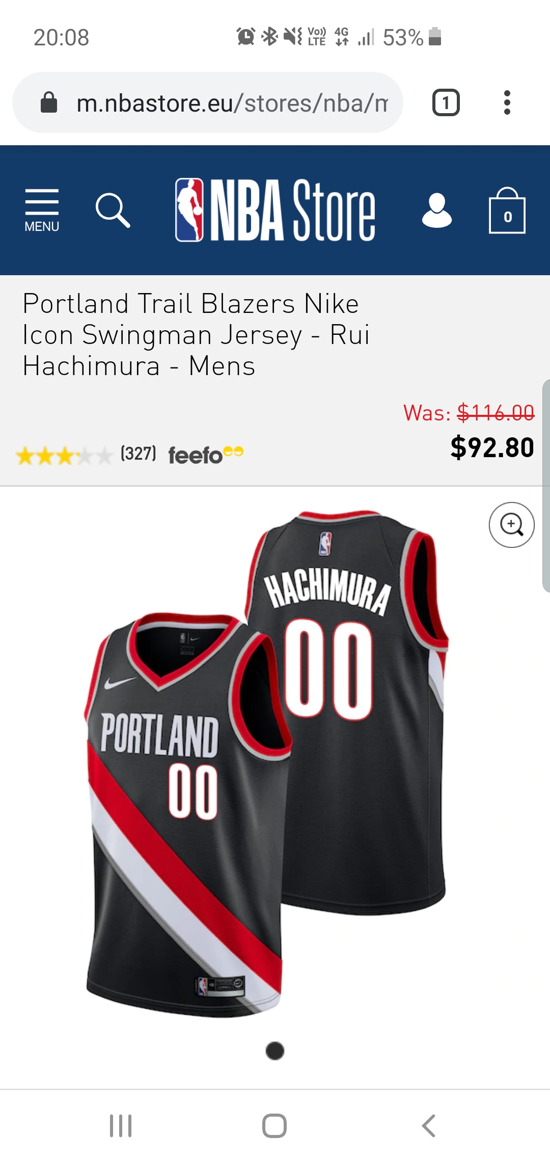 NBA Store is selling jerseys for Trailblazers legend... Rui Hachimura