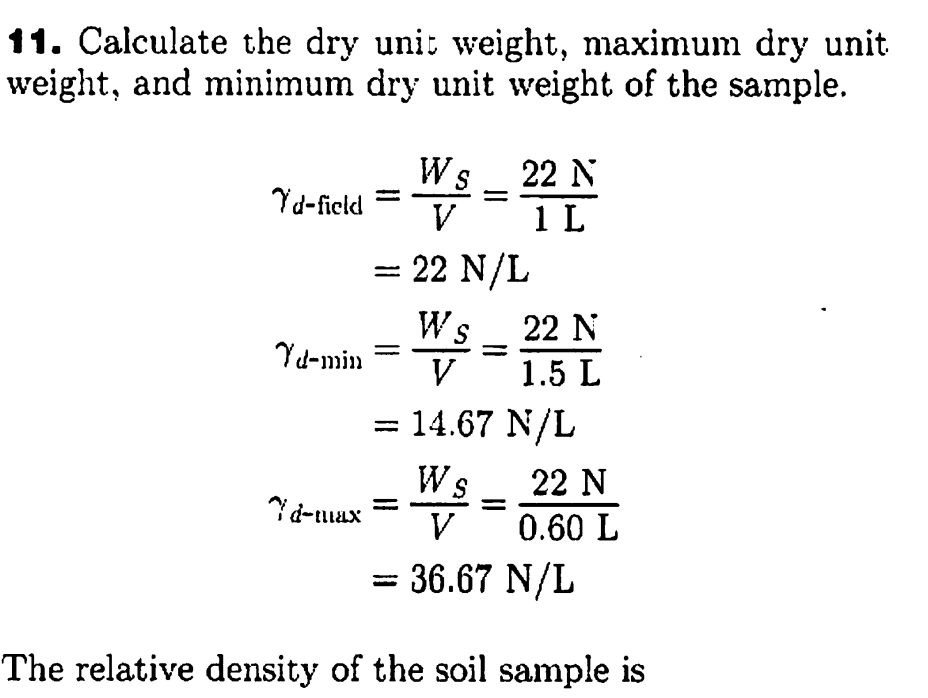 Relative density, when to use max volume in calculation? r/FE_Exam