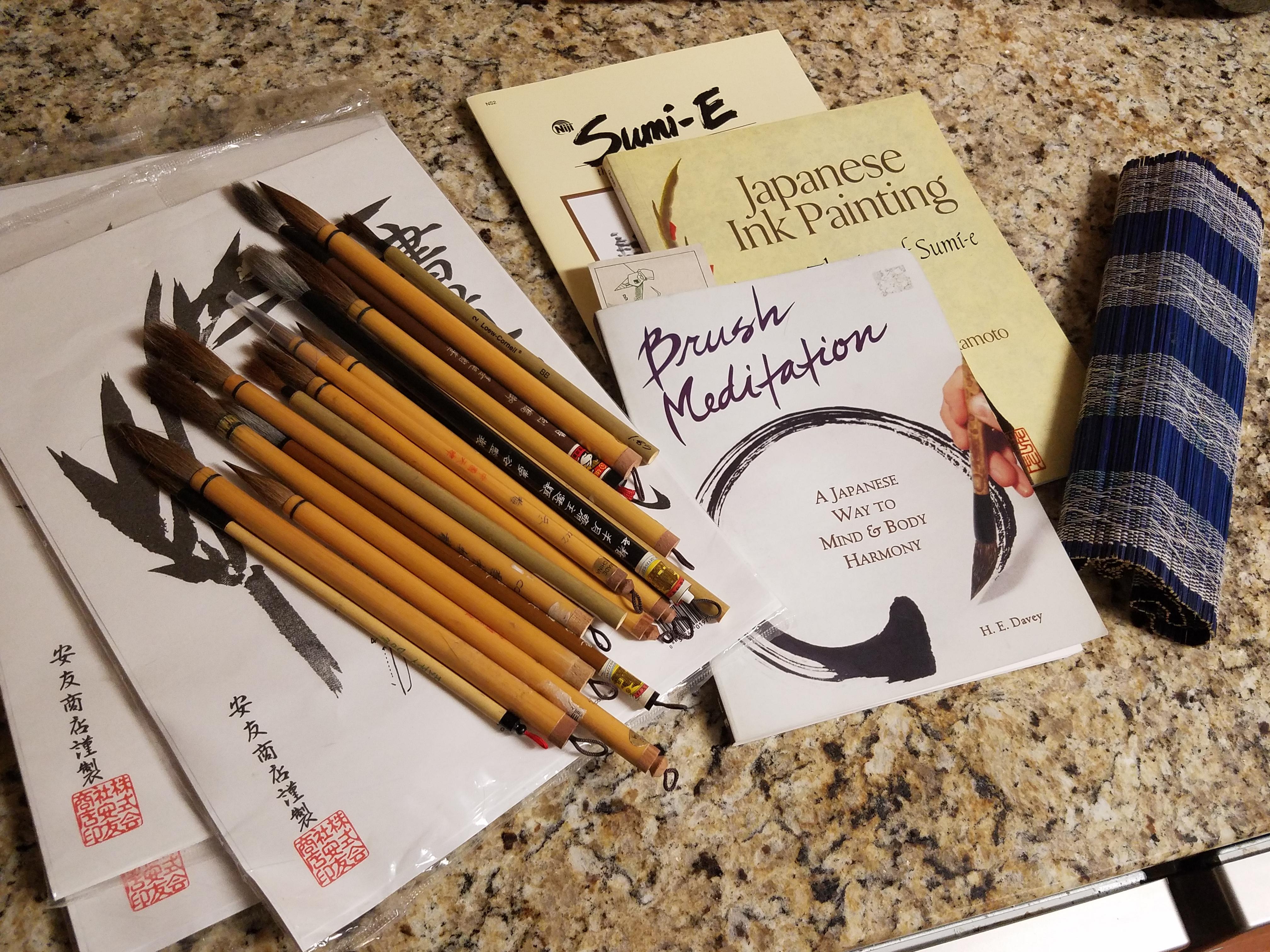 [Received] Sumie Japanese Ink Painting Supplies! r/craftexchange