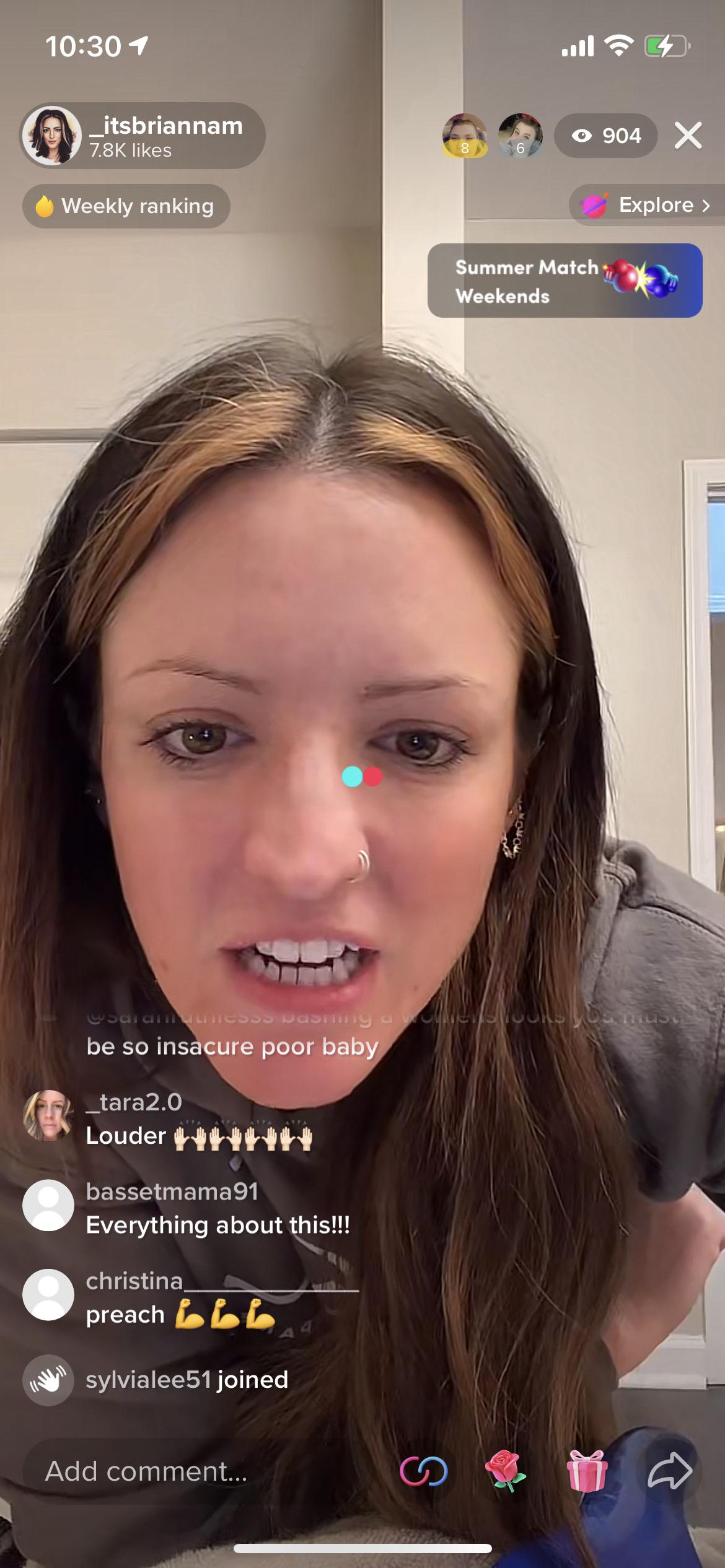 Caught a few min of her live tonight and what an aggressive asshole