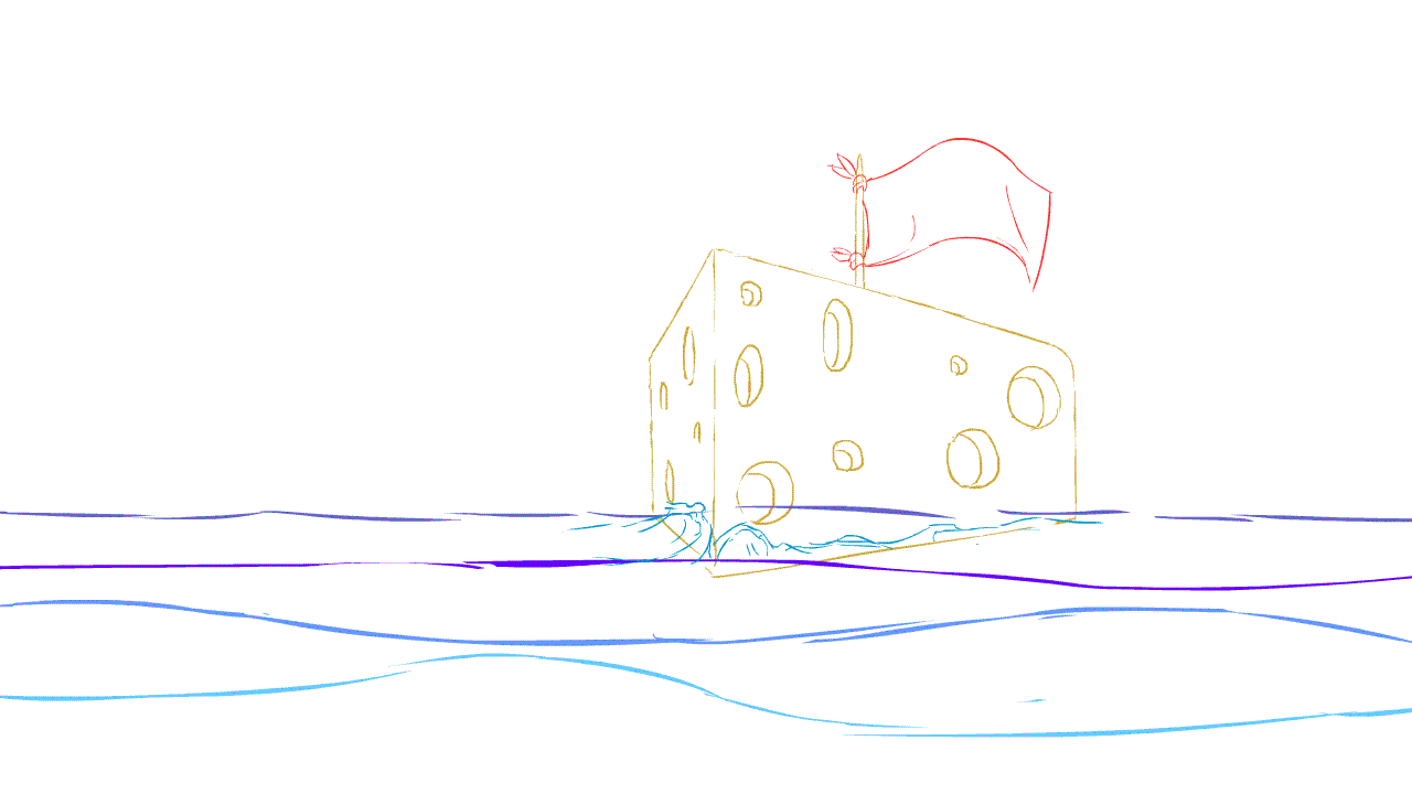 WIP. No idea what I should do with the crashing wave. r/animation