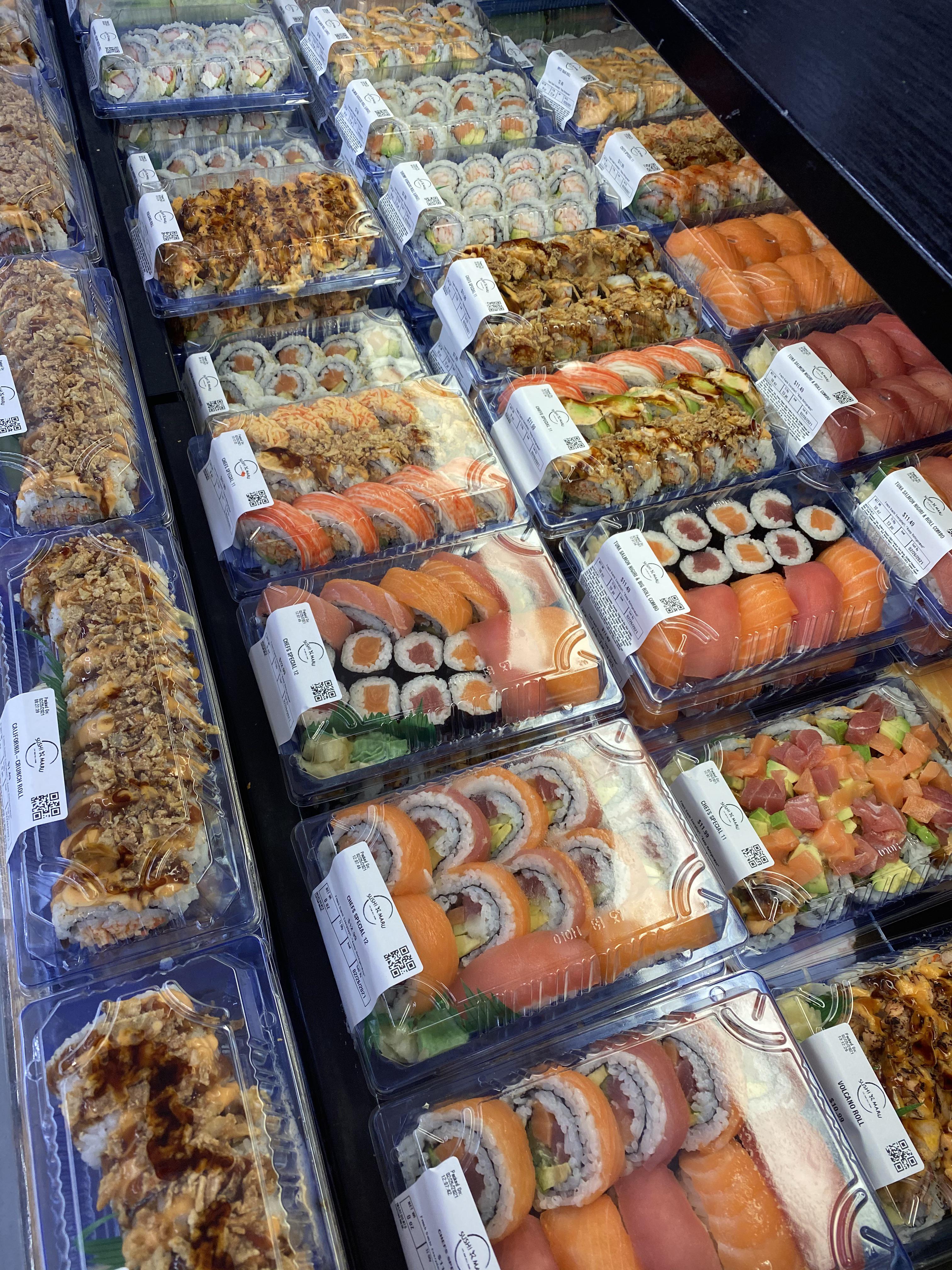 Supermarket sushi from Takashimaya department store Tokyo sushi