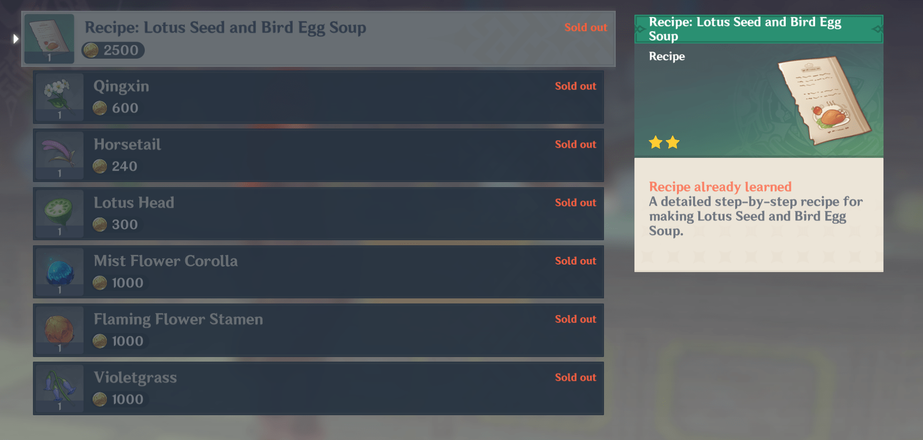 They added Mist Flower Corolla's, Flaming Flower Stamens and