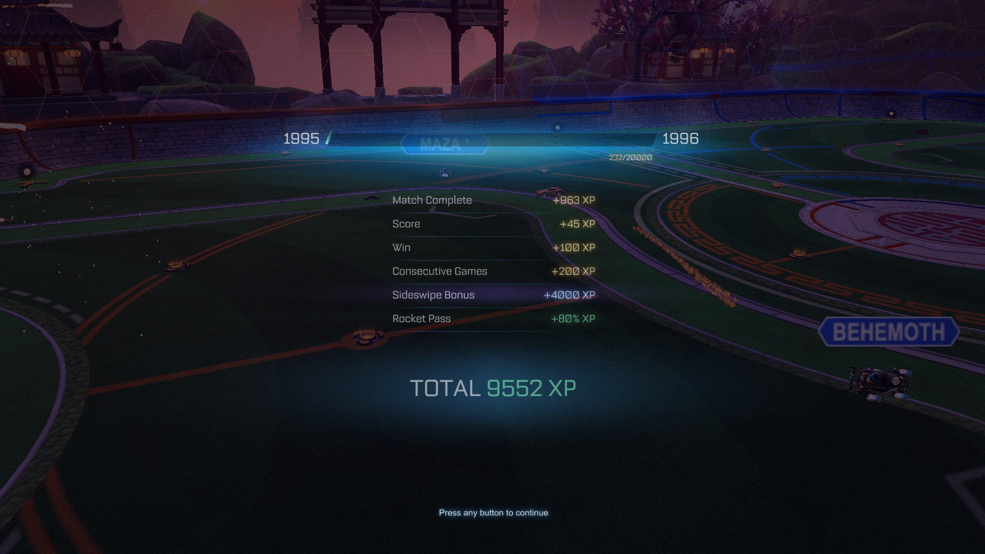 Sideswipe bonus, how does it work ? that's a lot of xp if each wins on